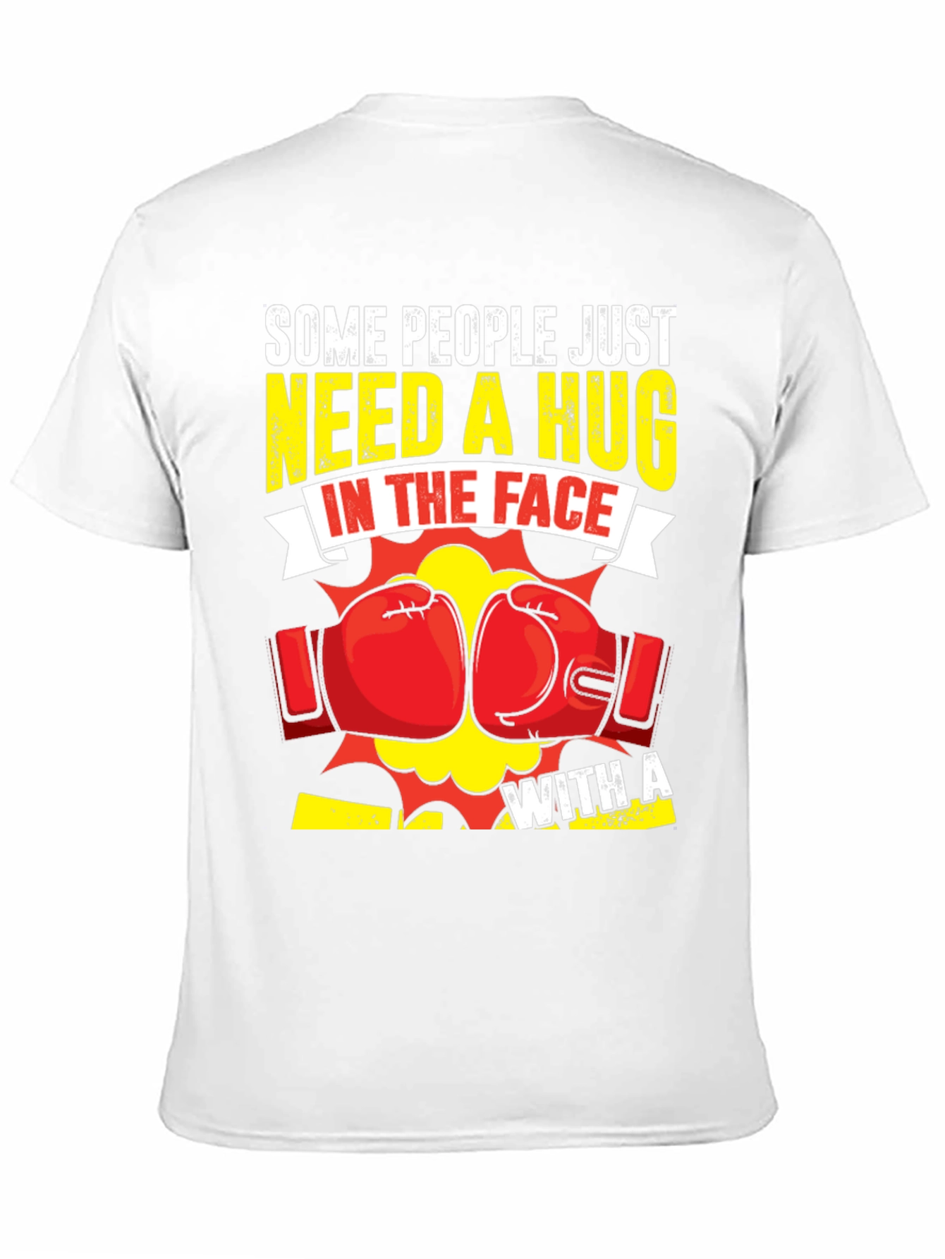 Black Funny Boxing "Hug In The Face" Graphic Tee view 11