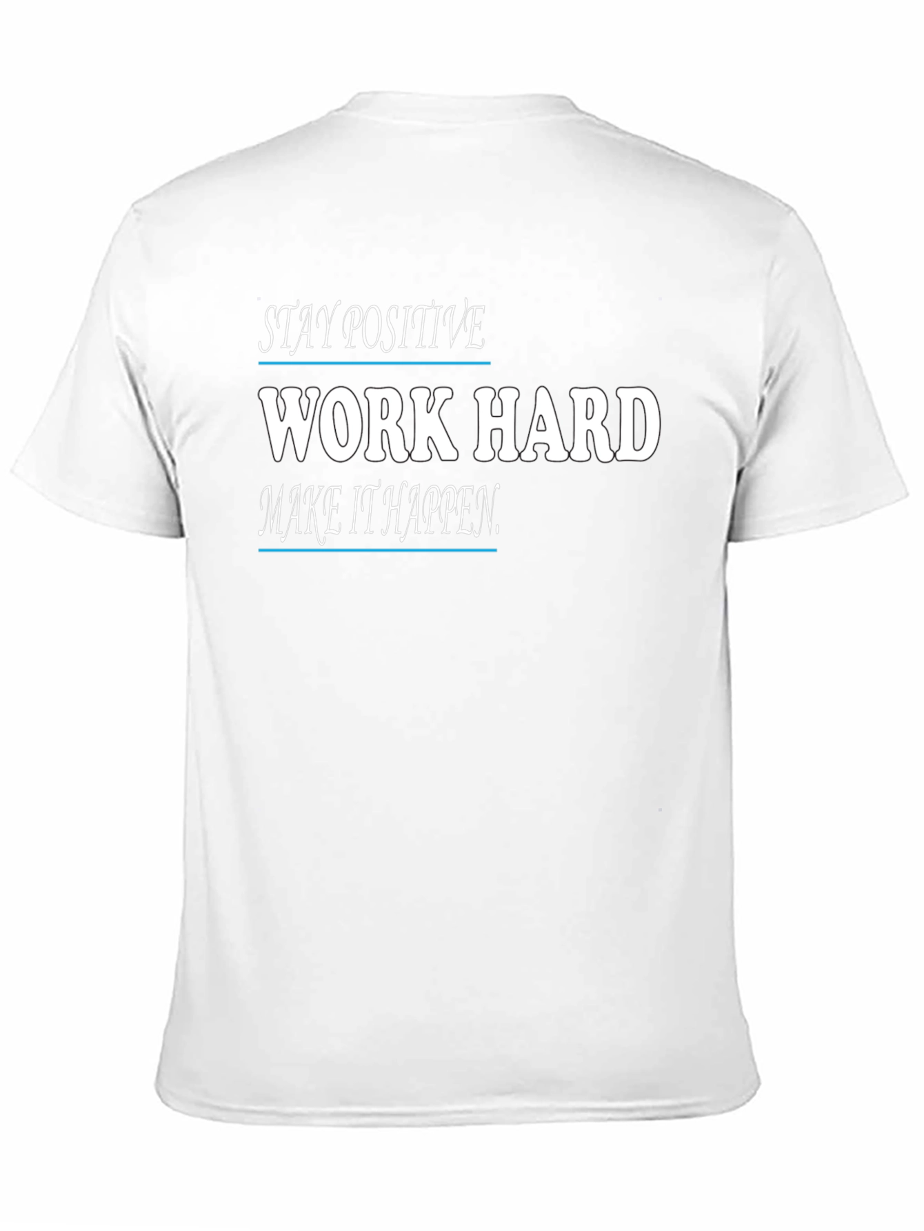 Black Motivational Black T-Shirt: Stay Positive, Work Hard view 11