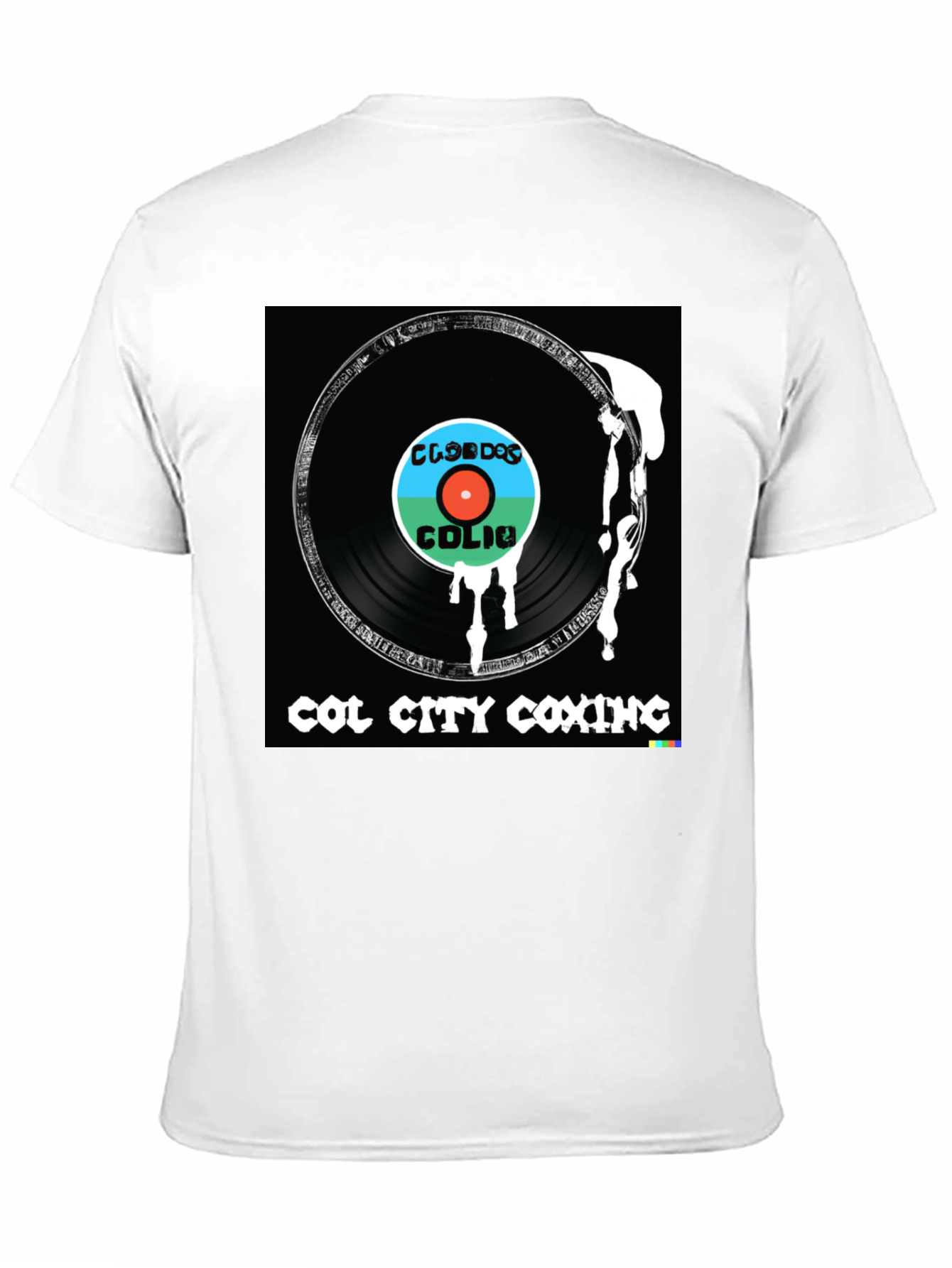 Black Col City Coxing Record Design Black T-Shirt view 11
