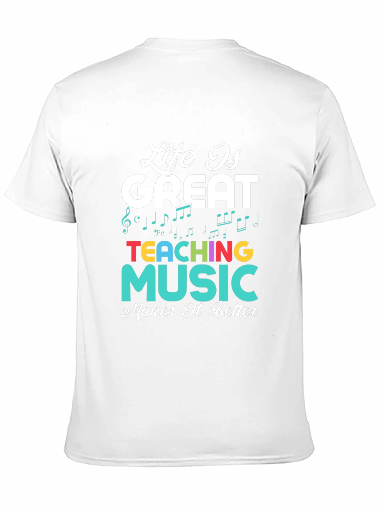 Black Life is Great Teaching Music Makes It Better T-Shirt view 11
