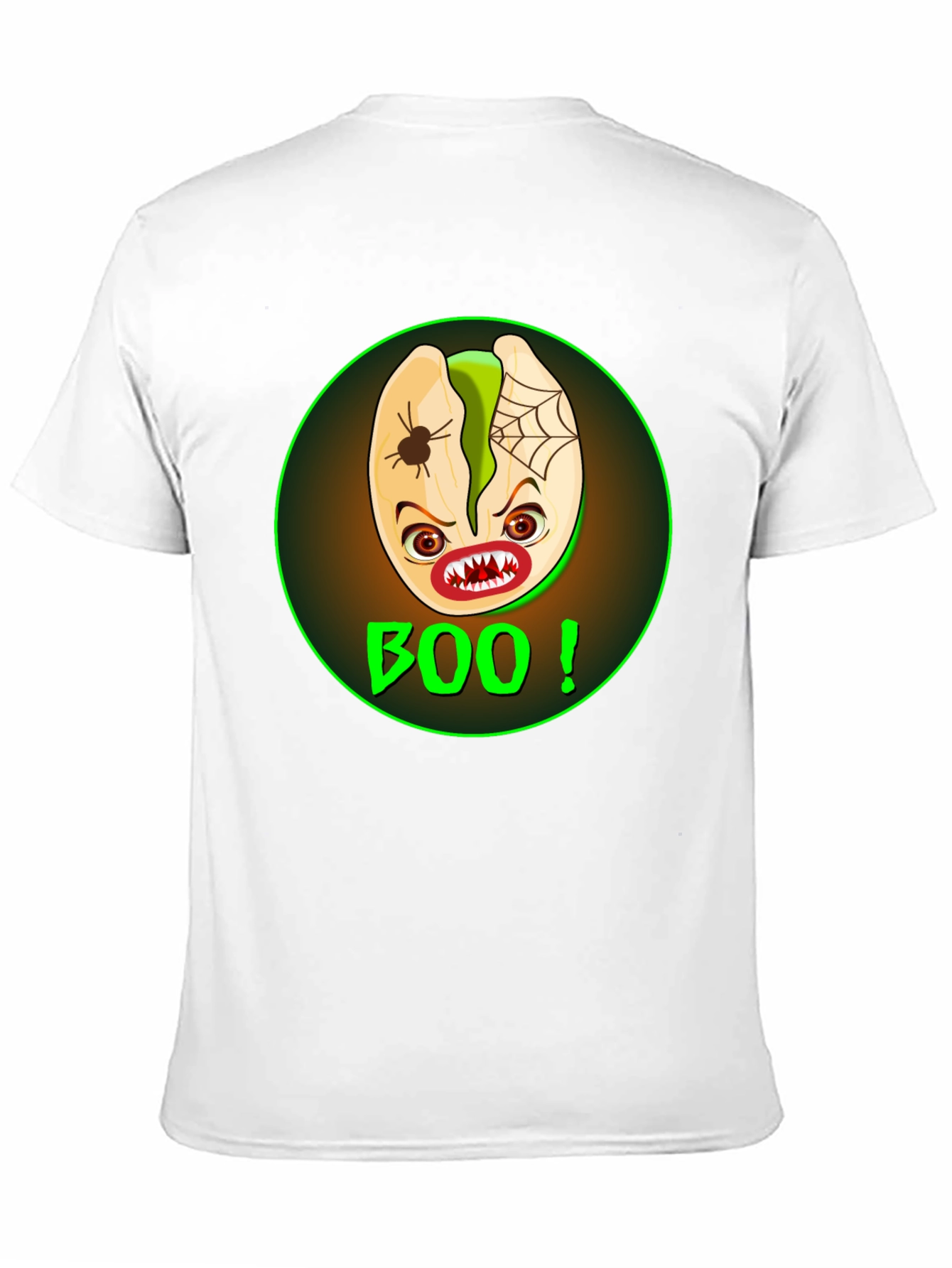 Black Spooky Pistachio Halloween T-Shirt view 11