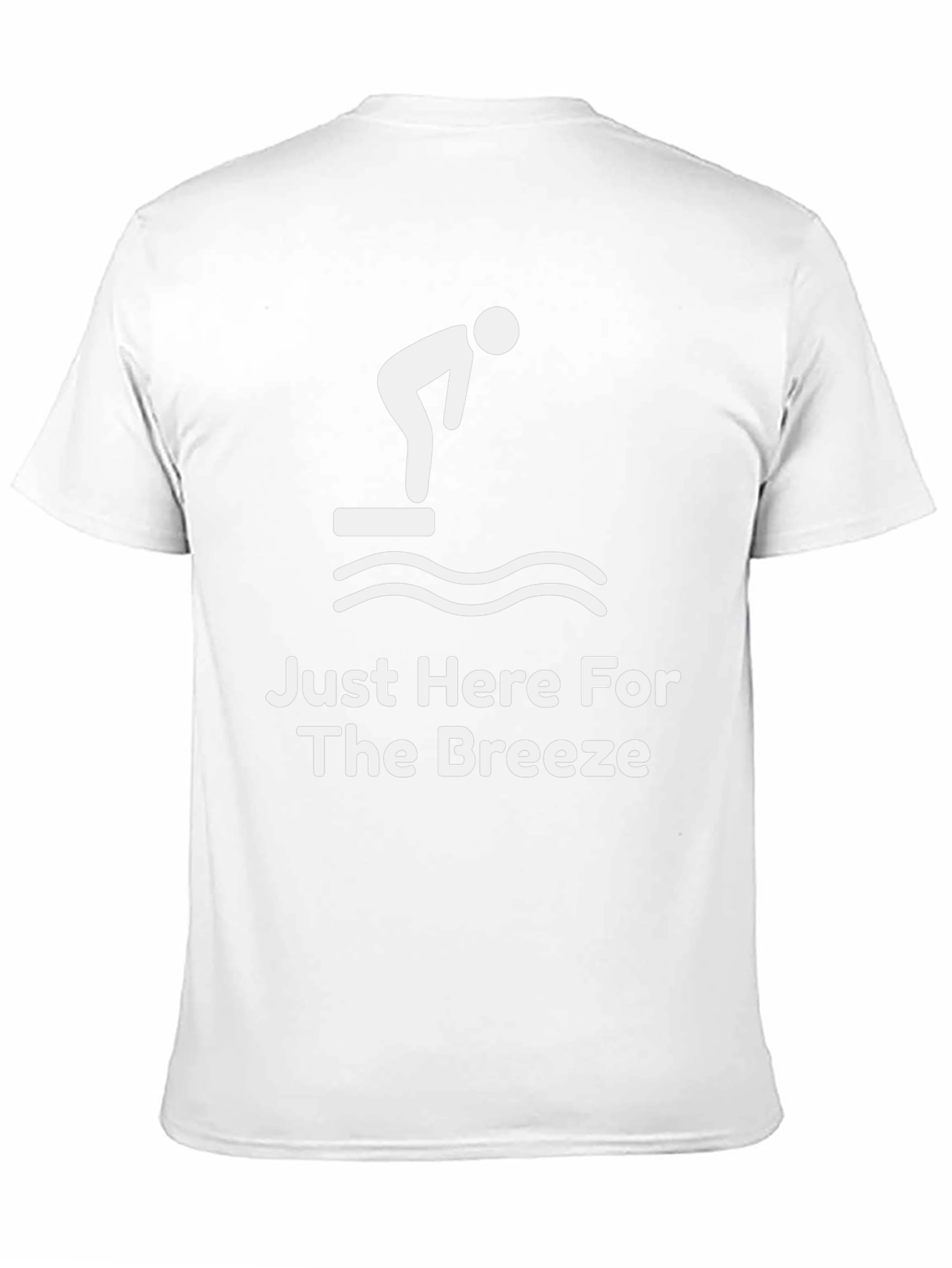 Black Just Here for The Breeze T-Shirt - Funny Swimmer view 11