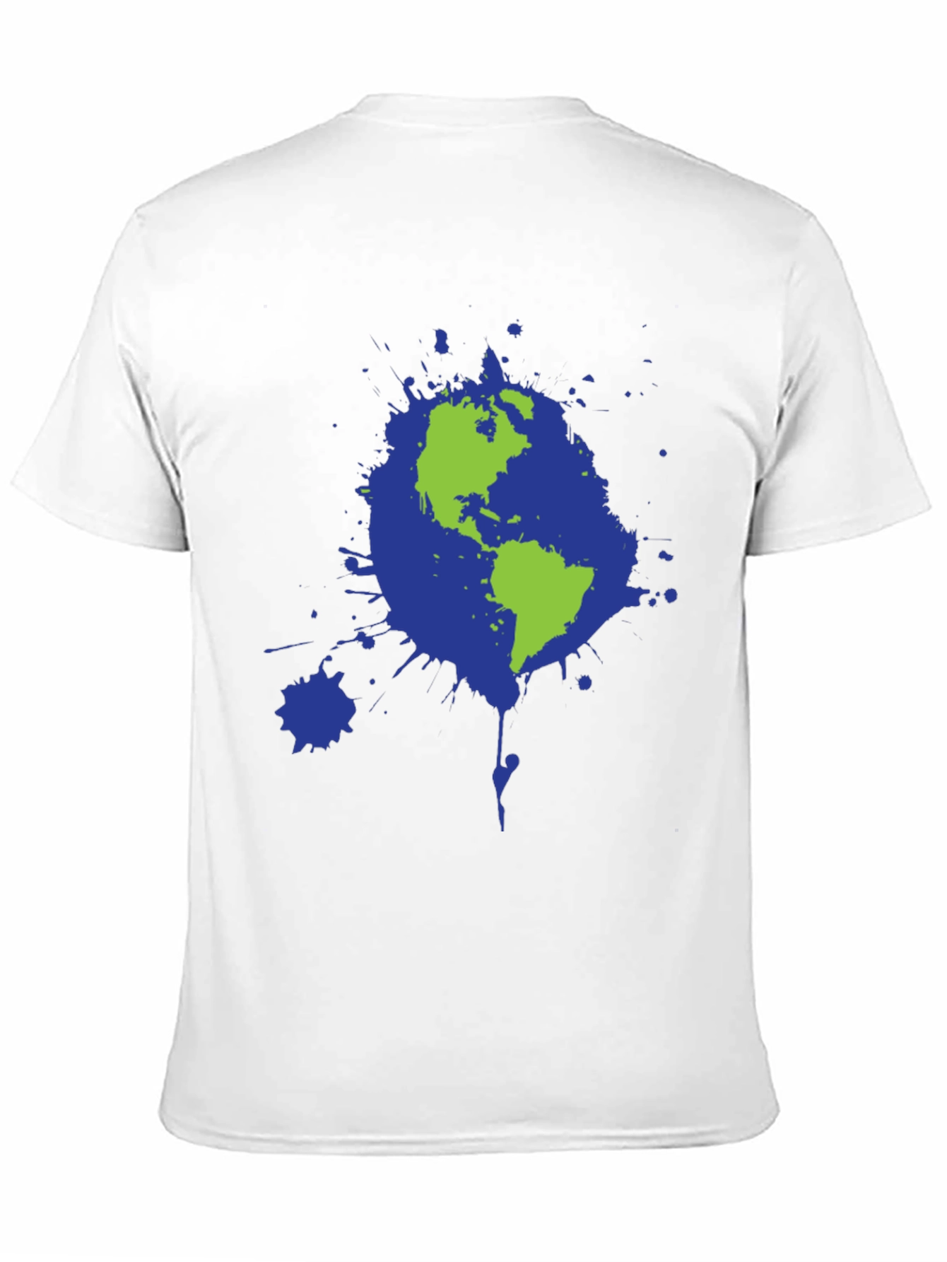 Black Earth Splatter Graphic Tee - Black Cotton T-Shirt view 11