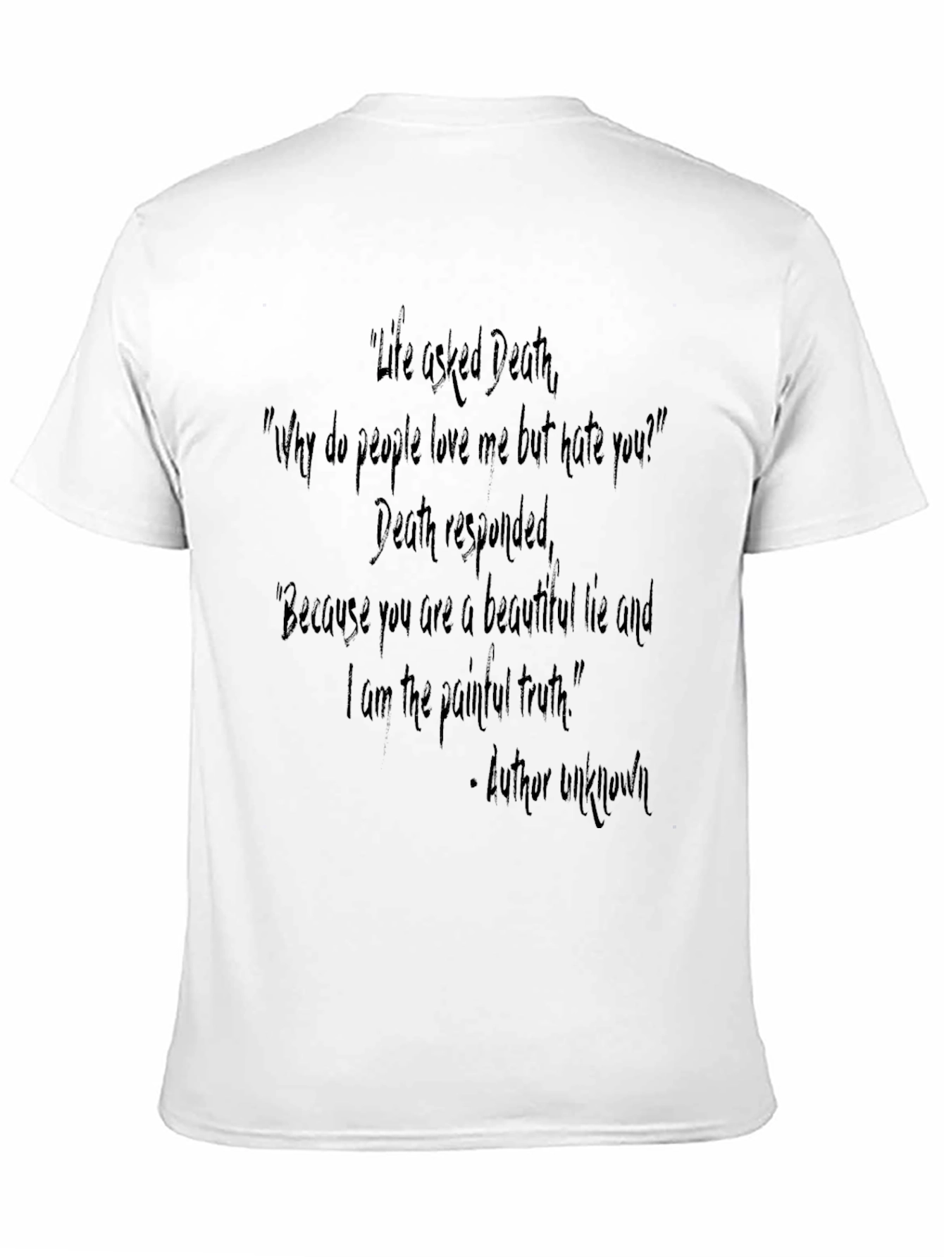 Black Life & Death Quote Graphic Tee - Black view 11