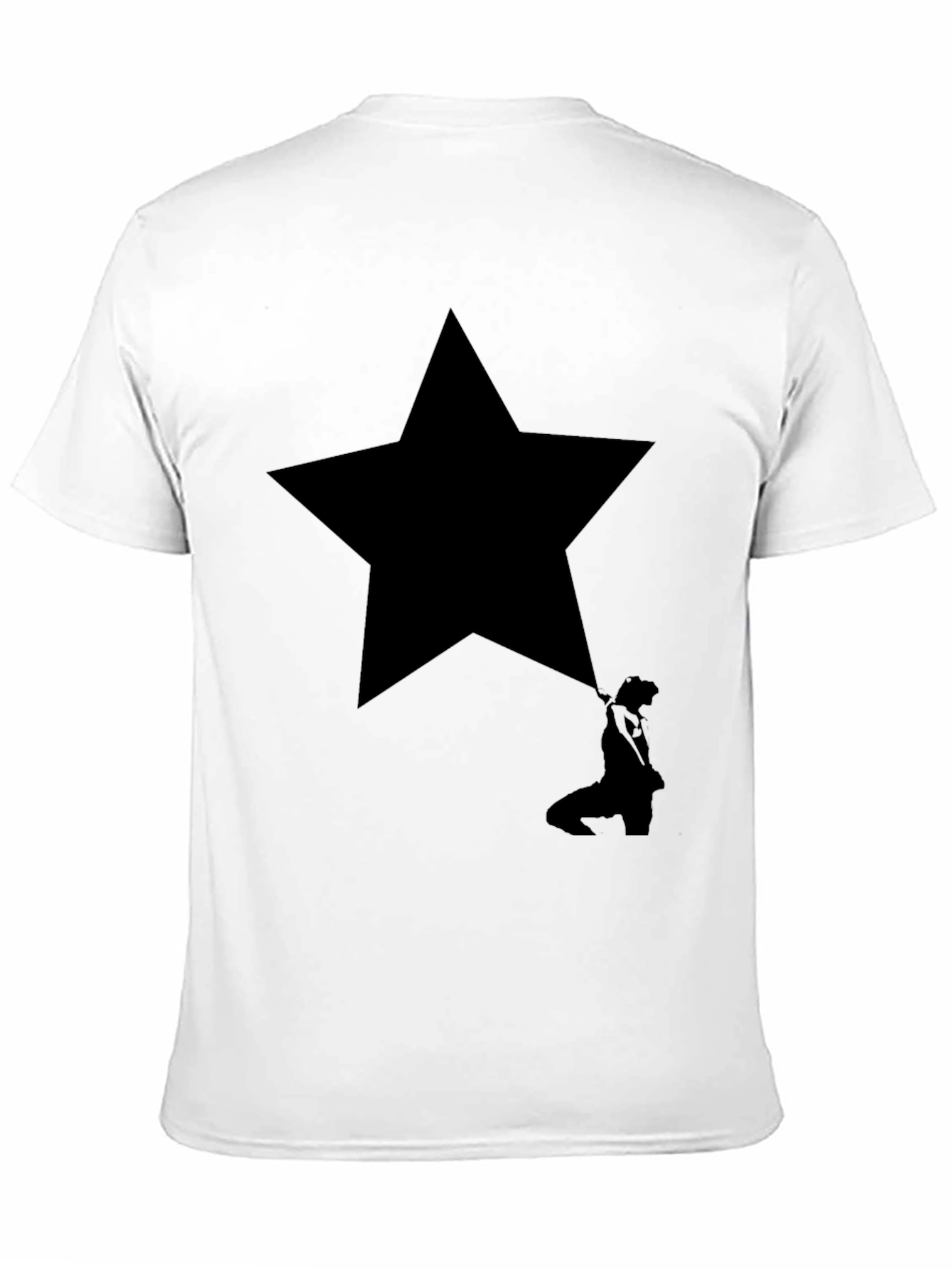 Black Star Silhouette Graphic Black T-Shirt view 11