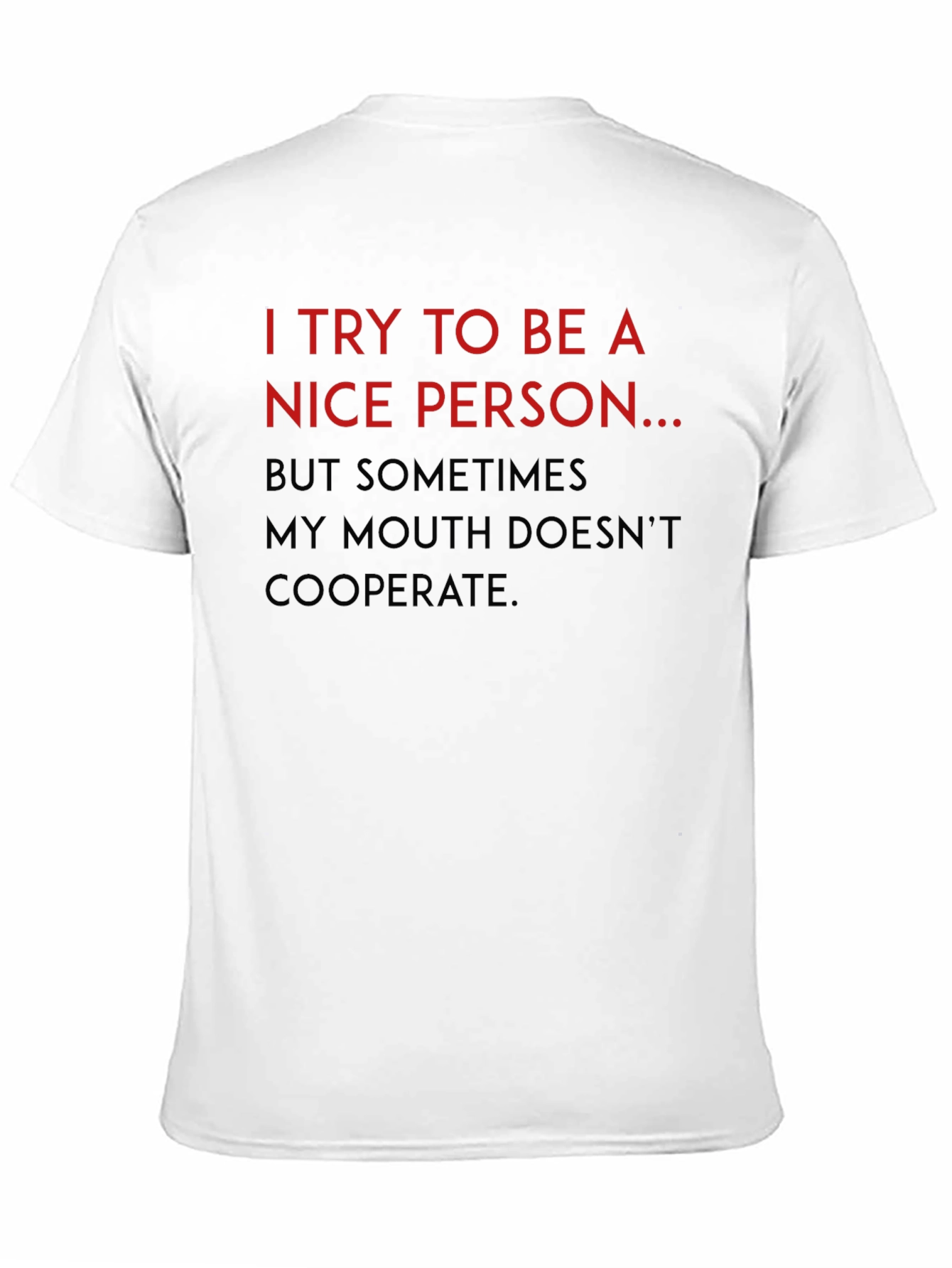 Black Funny "Nice Person" Graphic Tee view 11