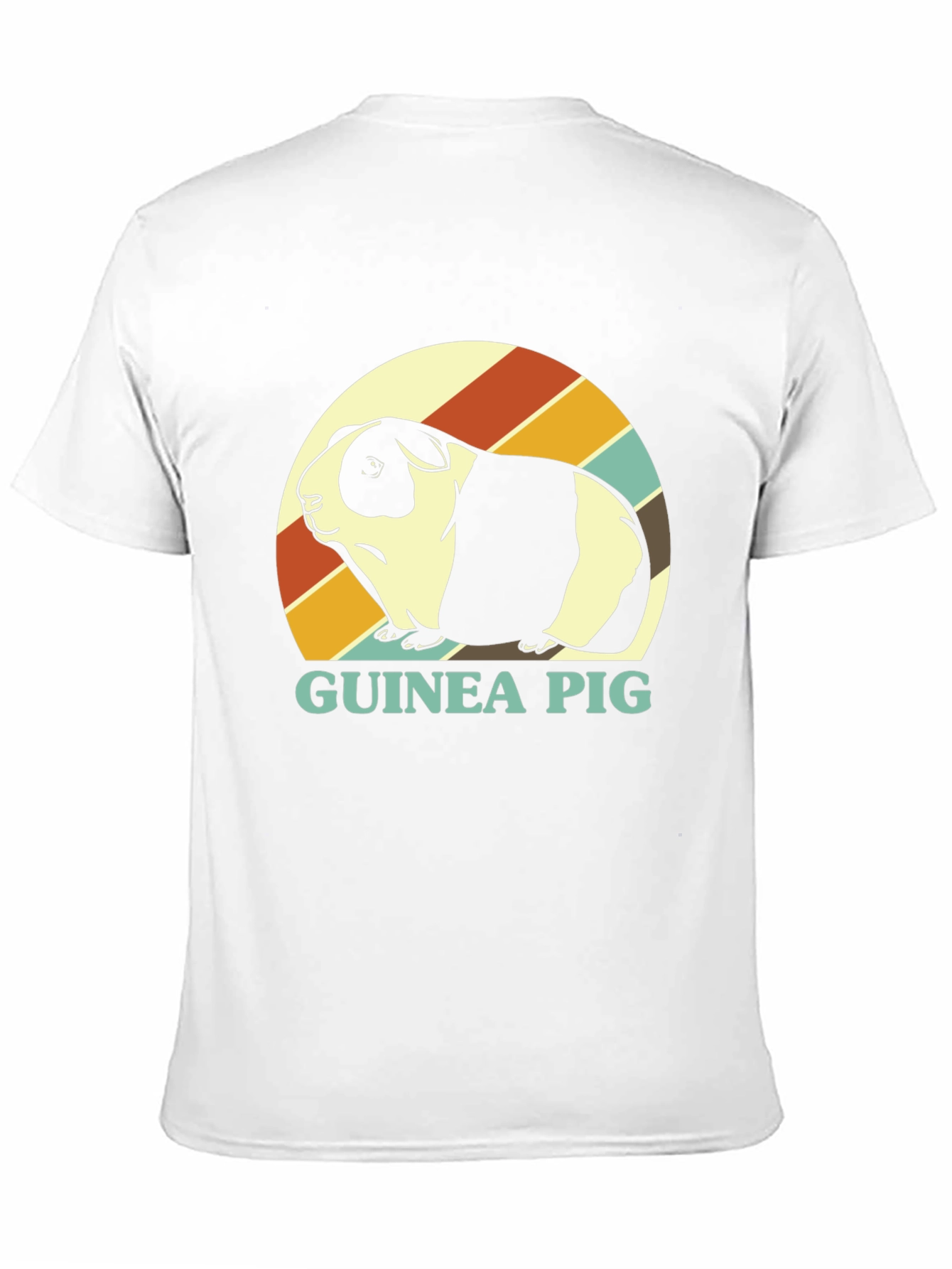 Black Guinea Pig Retro T-Shirt - Cute Pet Tee view 11
