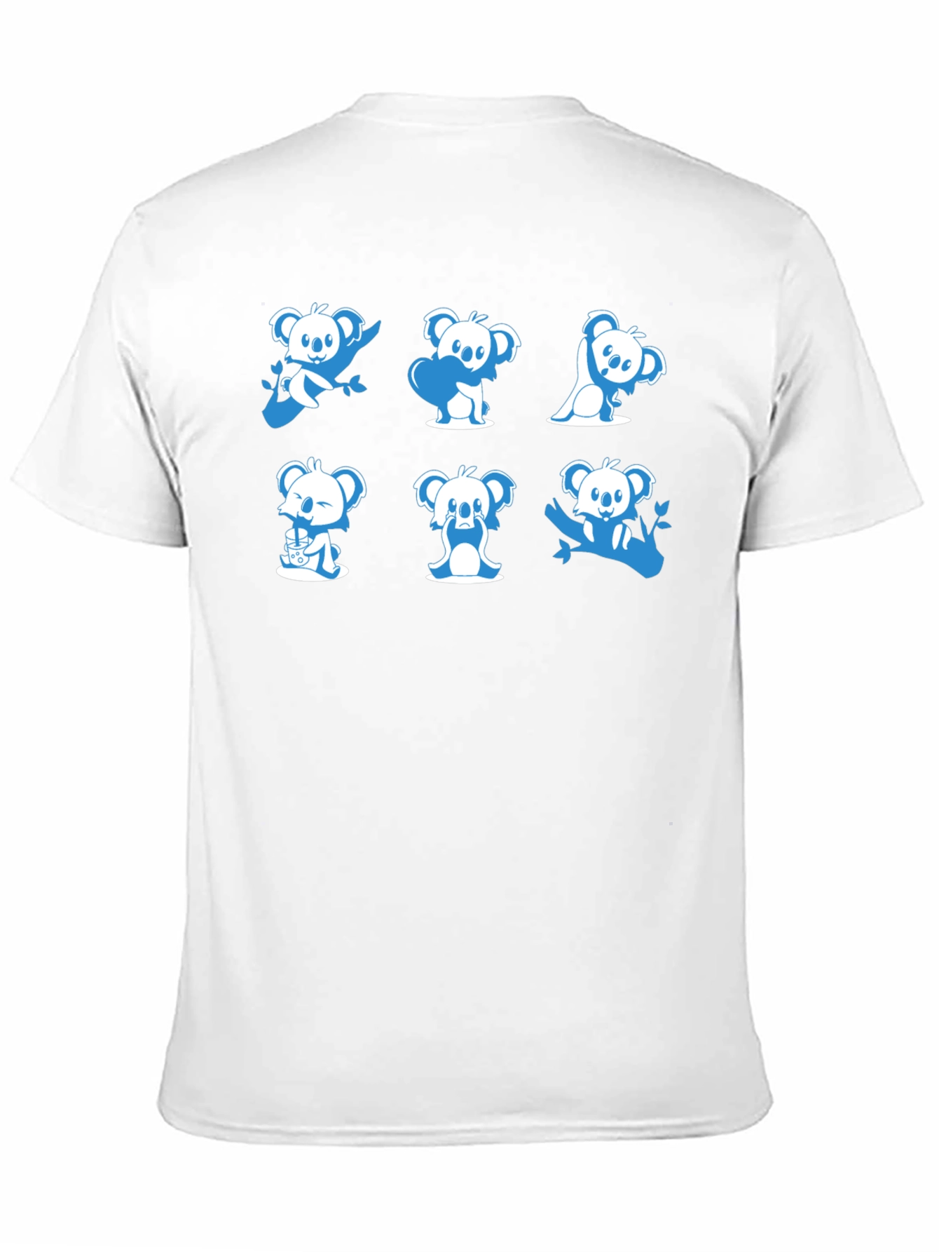 Cute Koala T-Shirt - Graphic Tee - Black Cotton Blend - 11
