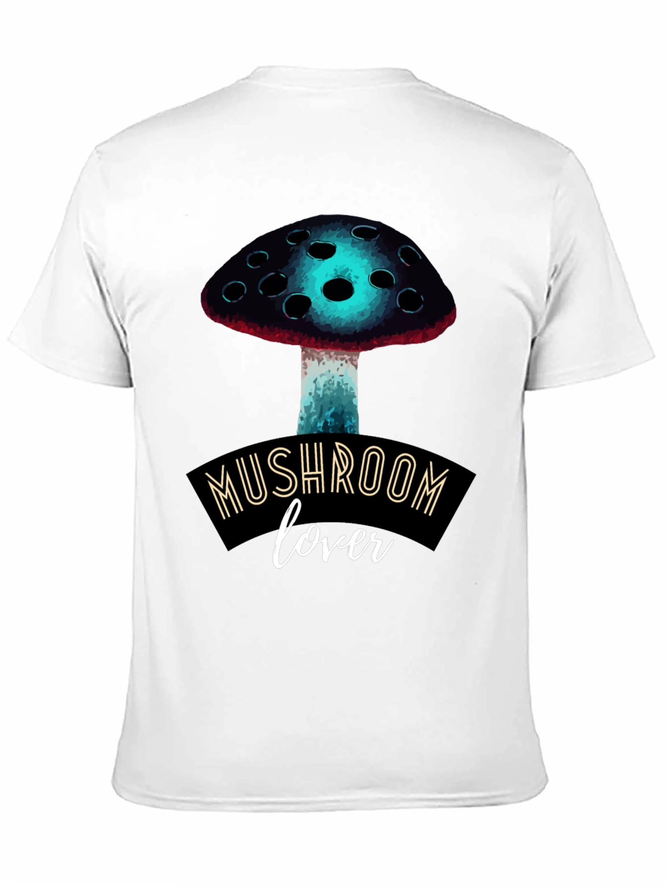 Black Mushroom Lover Graphic Tee - Funky Fungi Fashion view 11