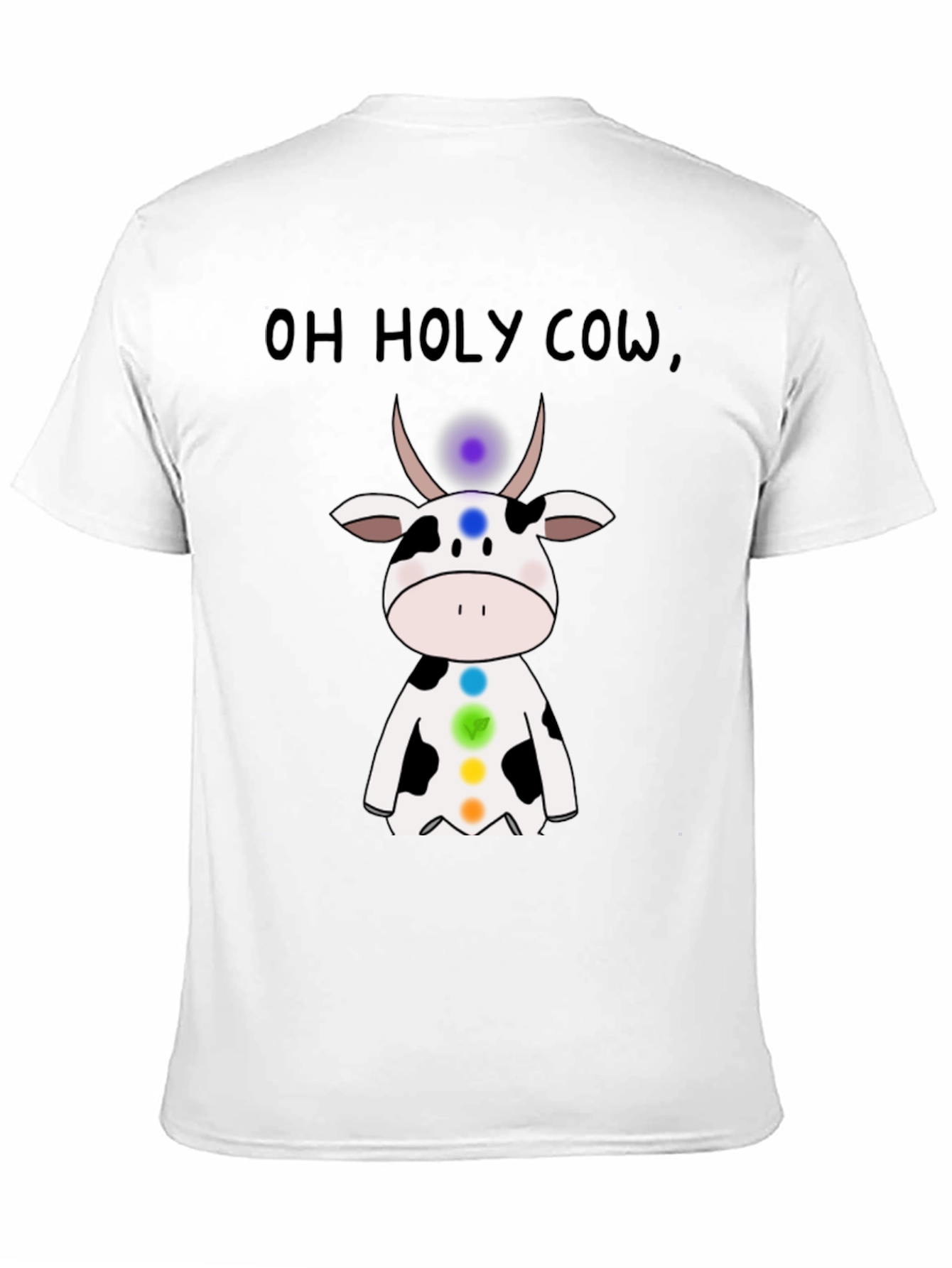 Black Oh Holy Cow Chakra T-Shirt - Spiritual Comfort view 11
