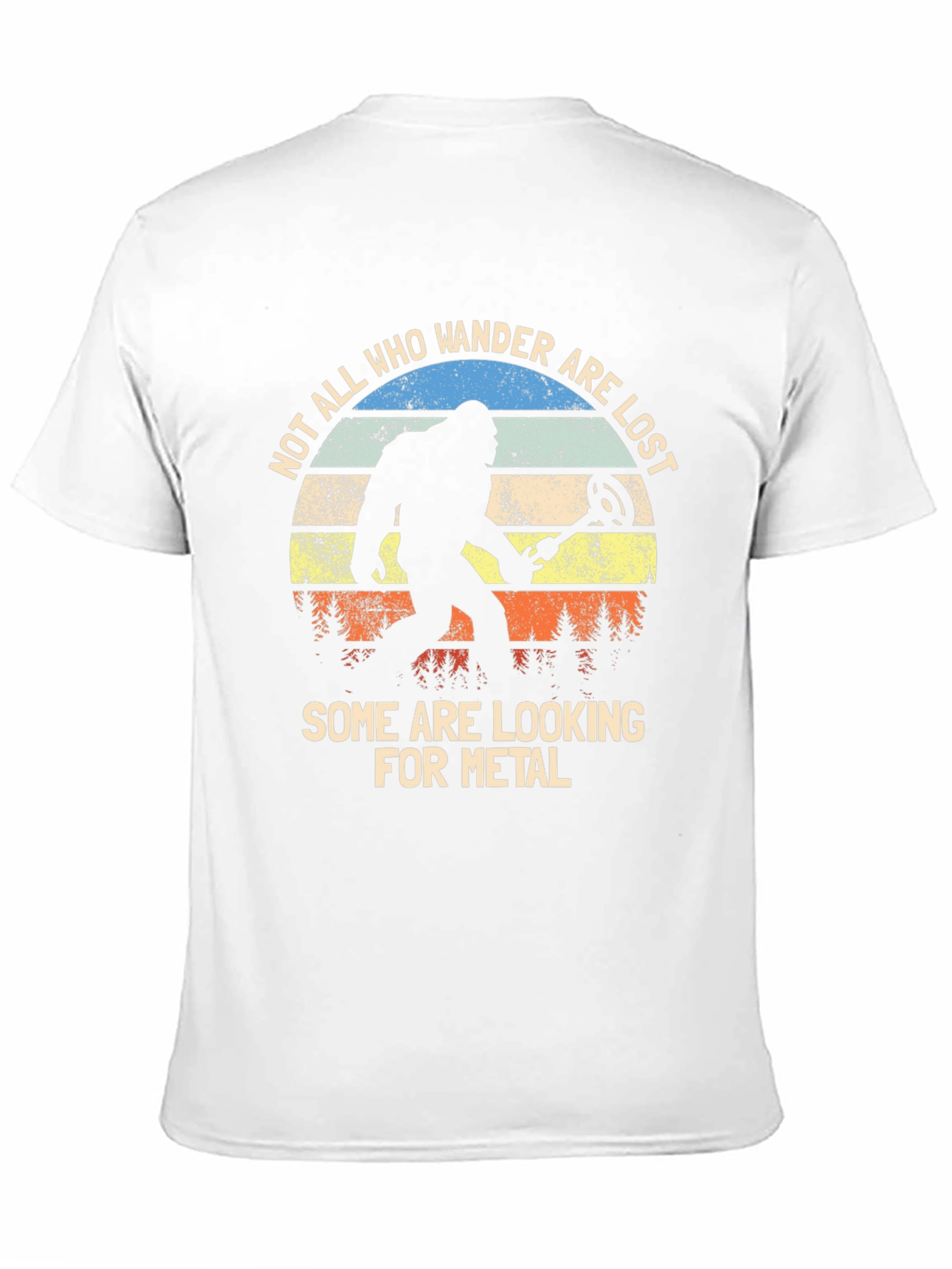 Black Bigfoot Metal Detecting T-Shirt - Wanderer Tee view 11