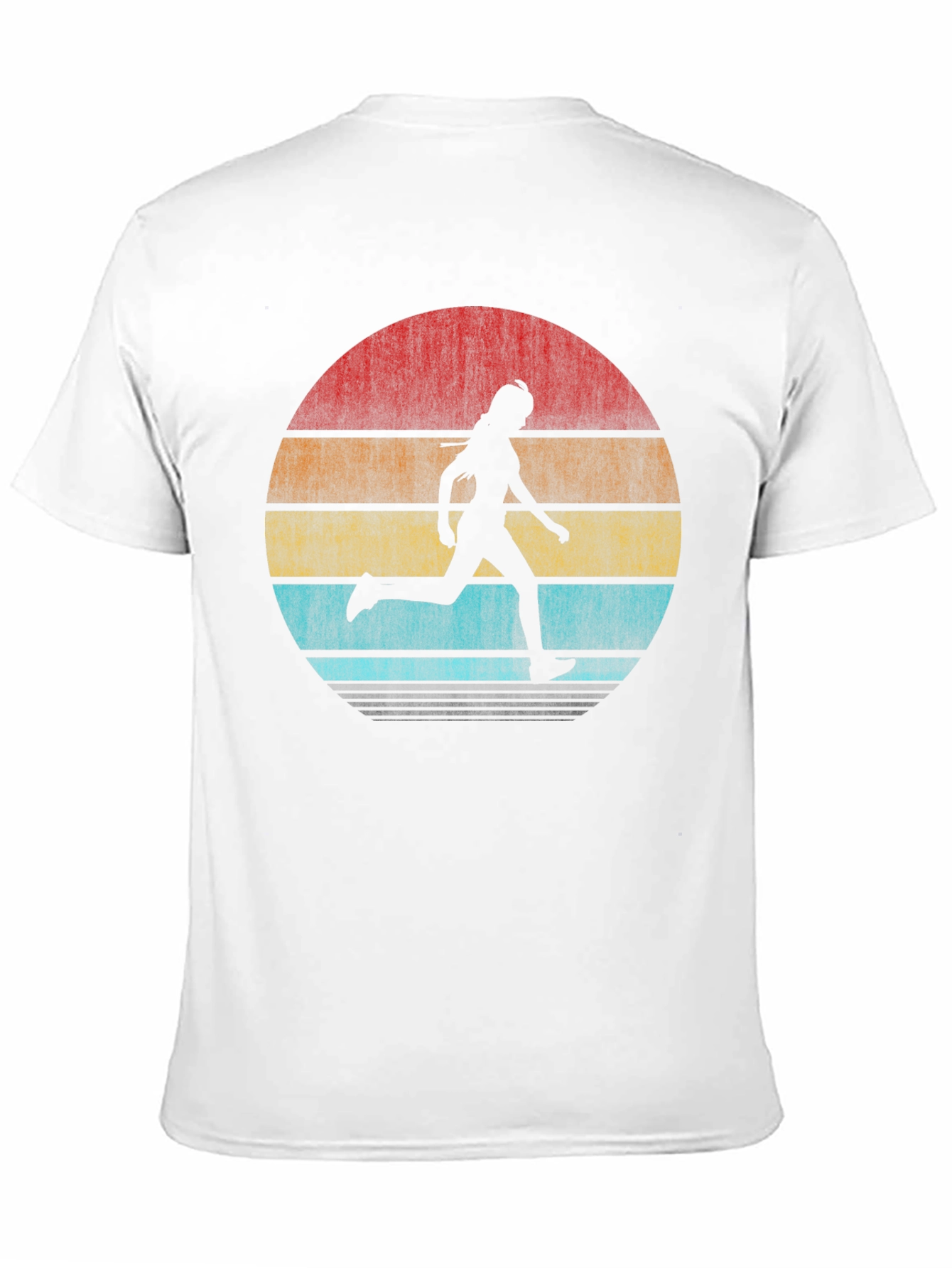 Retro Runner Graphic Tee - Vintage Sunset Design - 11
