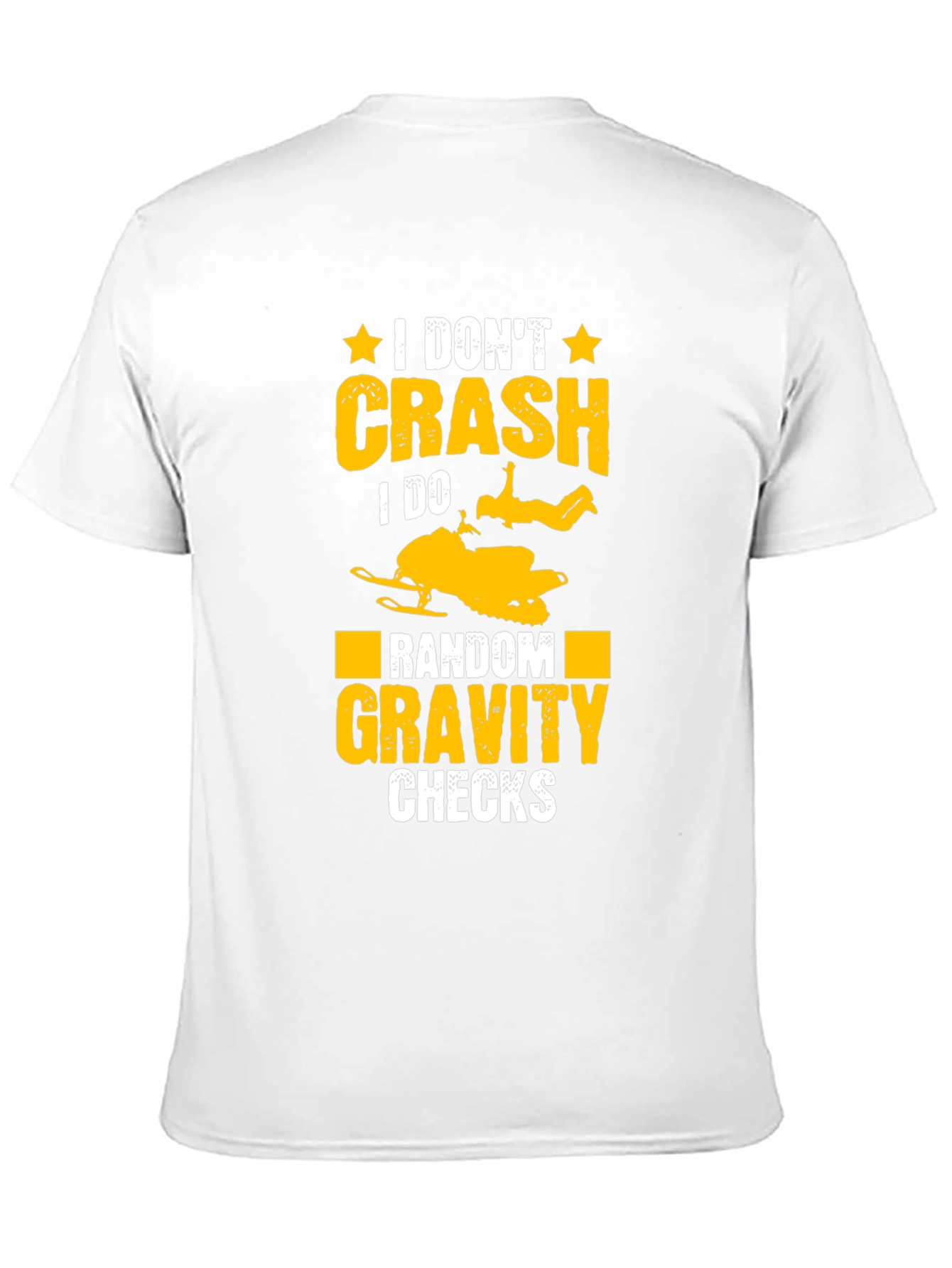 Black Funny Snowmobile T-Shirt: Random Gravity Checks view 11