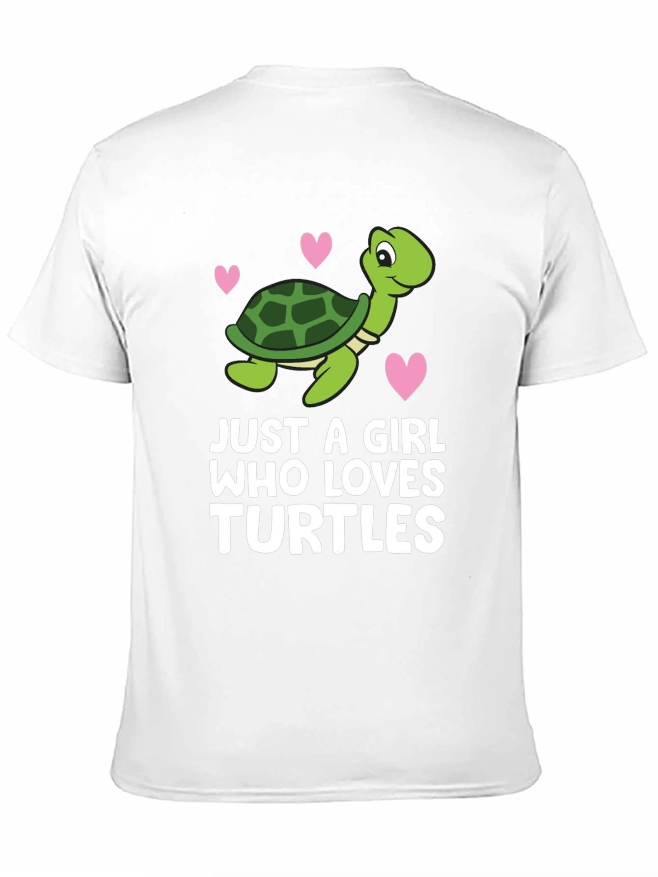 Black Cute Turtle Lover Tee - "Just A Girl Who Loves Turtles" view 11