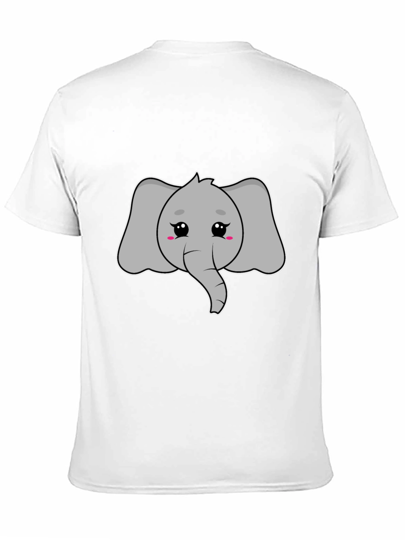 Black Cute Elephant Graphic Tee - Unisex Black T-Shirt view 11