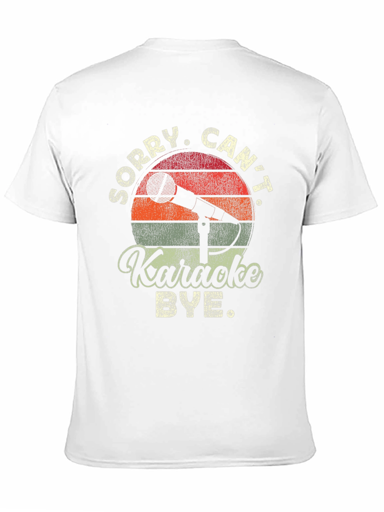 Black Karaoke T-Shirt: Sorry, Can't, Bye view 11