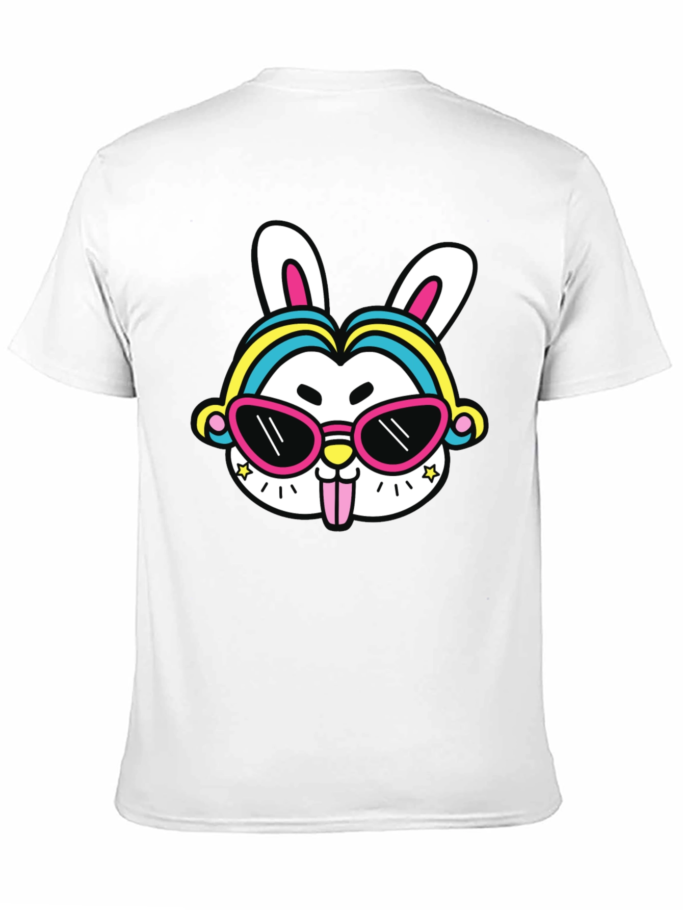 Black Cool Rabbit Graphic Tee view 11
