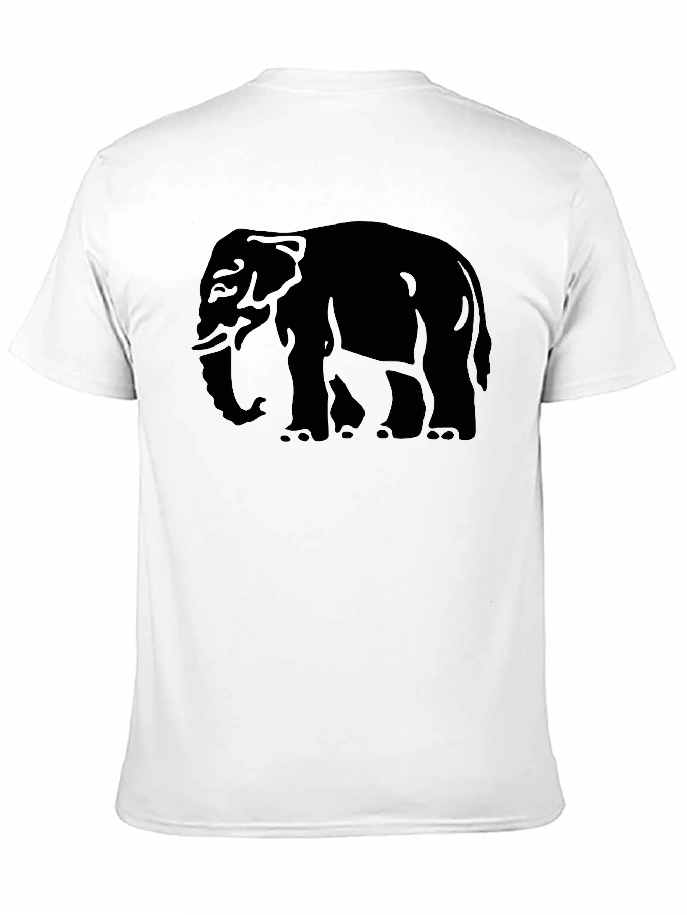 Black Elephant Graphic Tee - Men's Black Cotton T-Shirt view 11