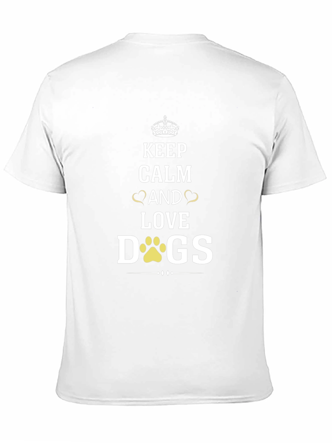 Black Keep Calm and Love Dogs T-Shirt - Black view 11
