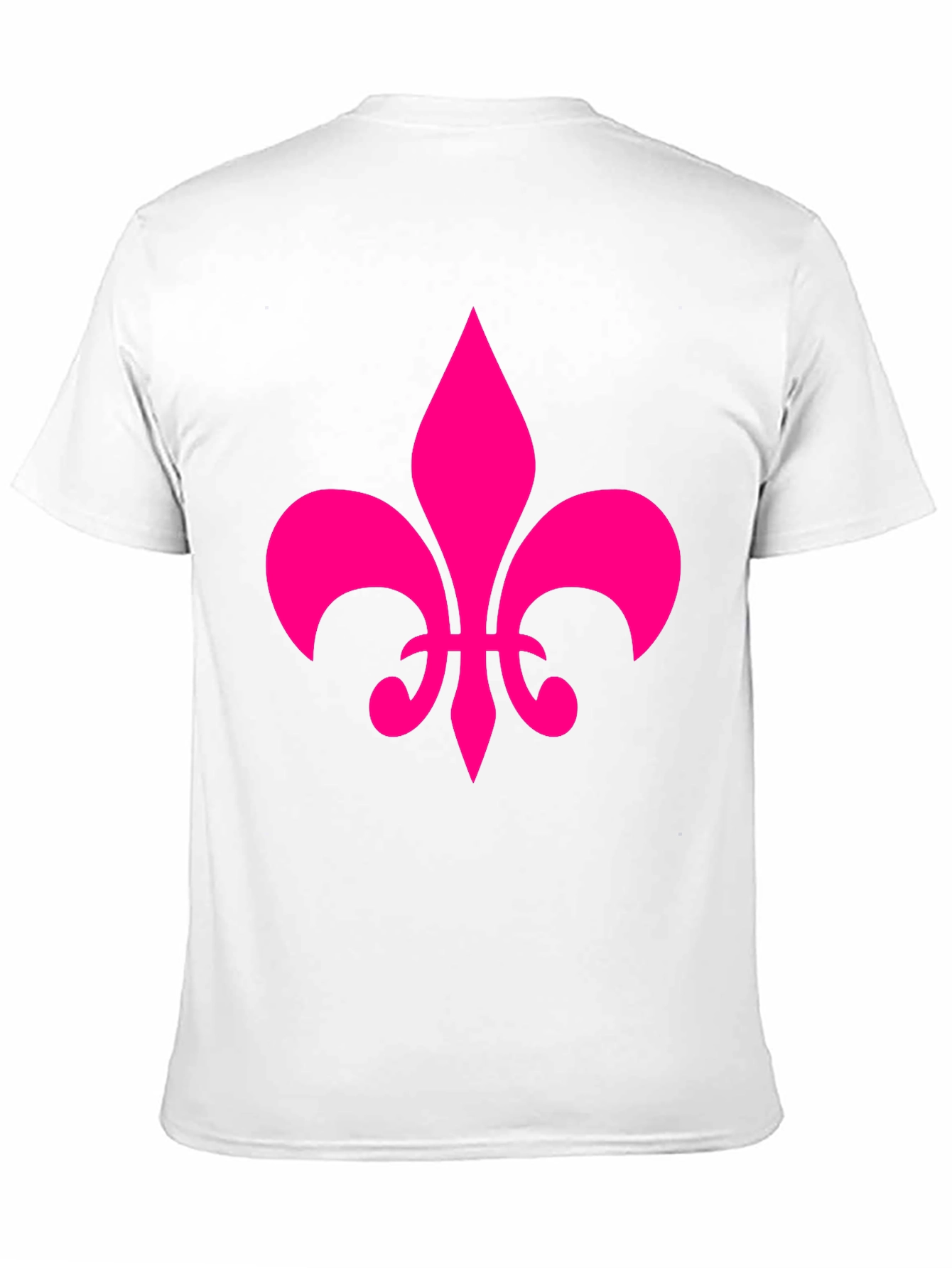 Black Fleur-de-Lis Graphic Tee - Casual Cotton Blend Shirt view 11