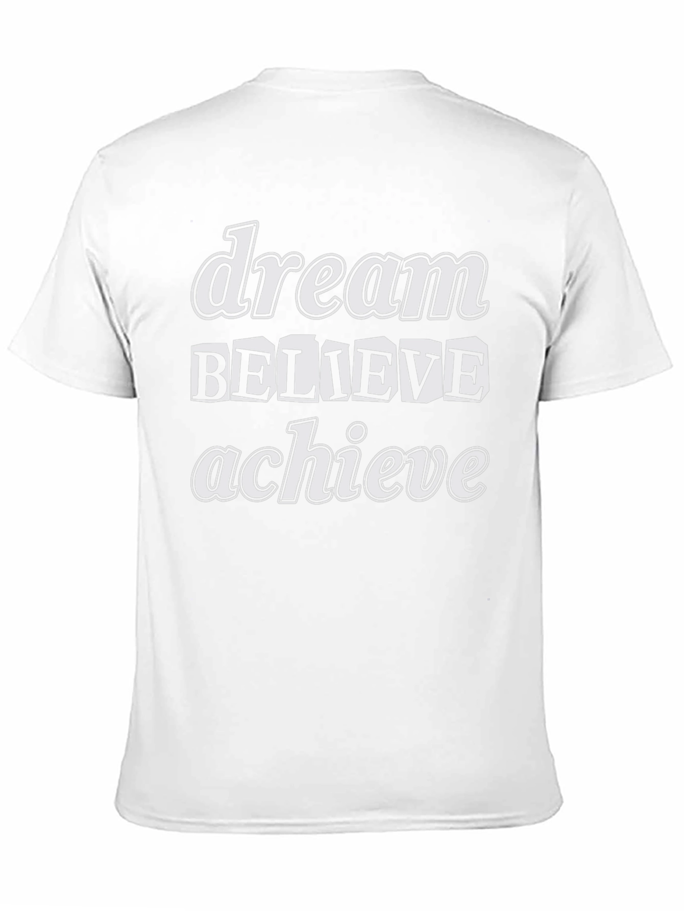 Black Dream Believe Achieve Graphic T-Shirt view 11