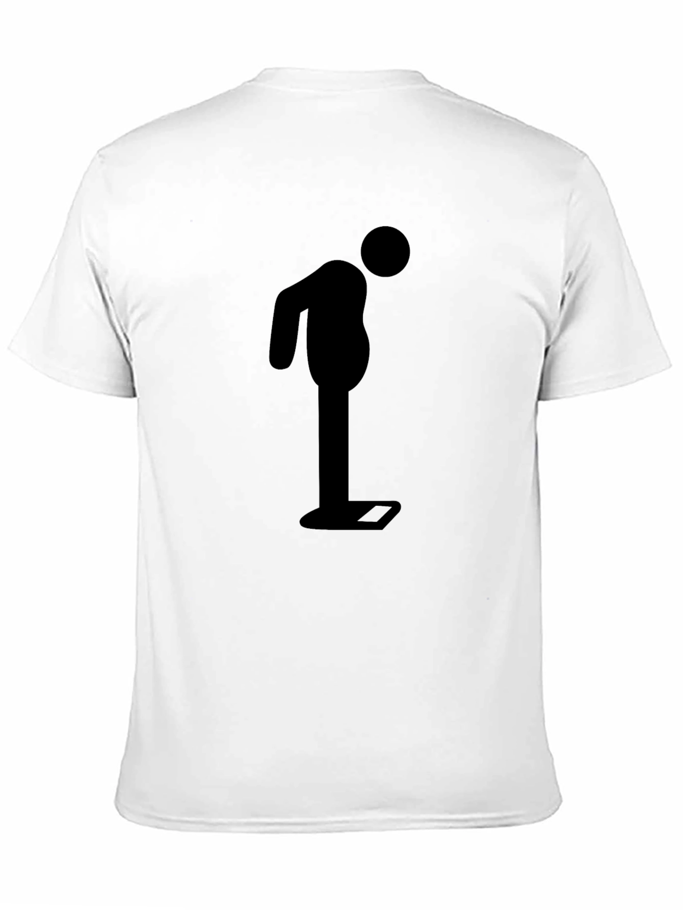 Black Funny Weight Loss T-Shirt - Weighing Man view 11
