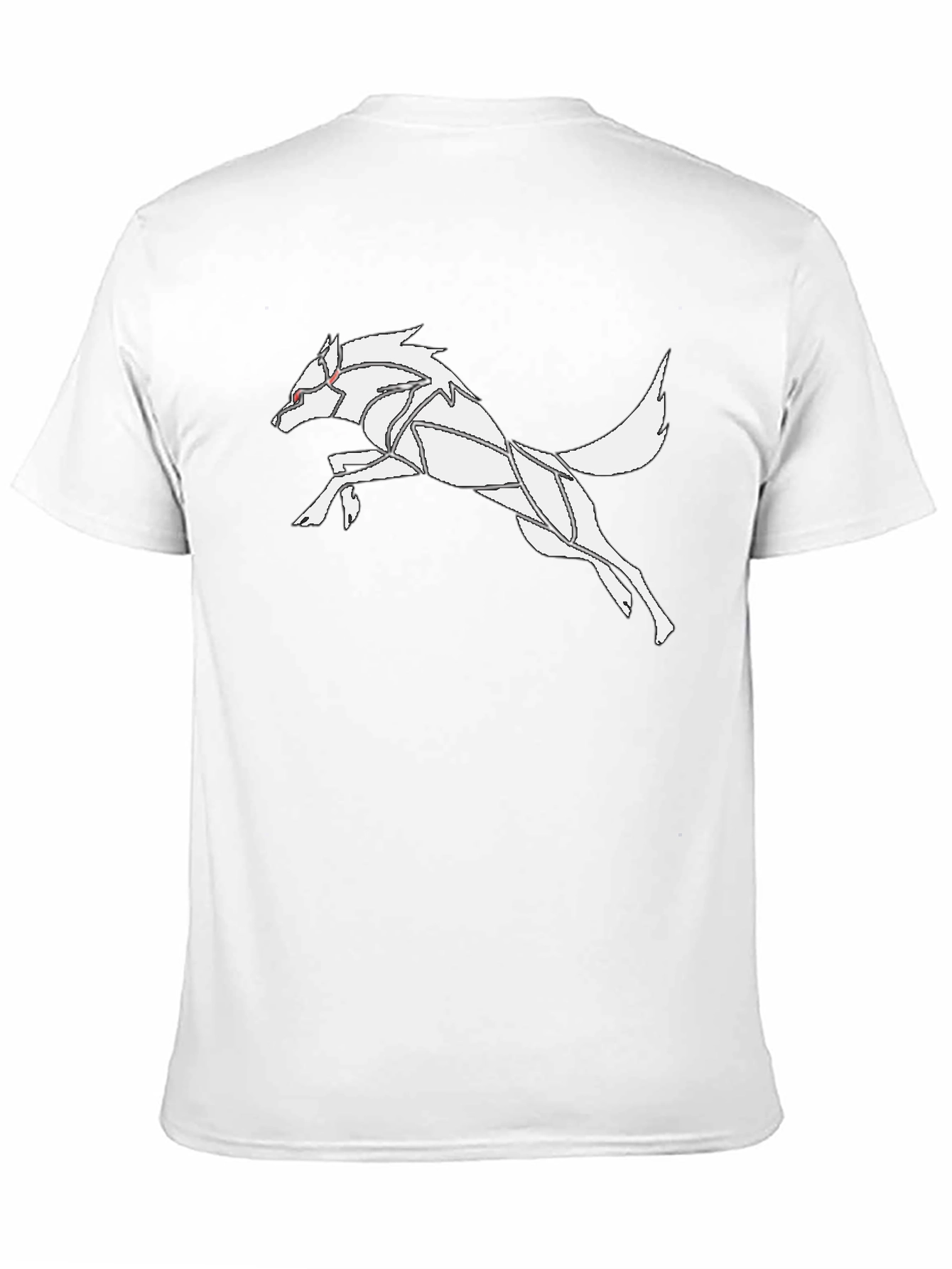 Black Geometric Wolf Graphic Tee - Stylish Black T-Shirt view 11