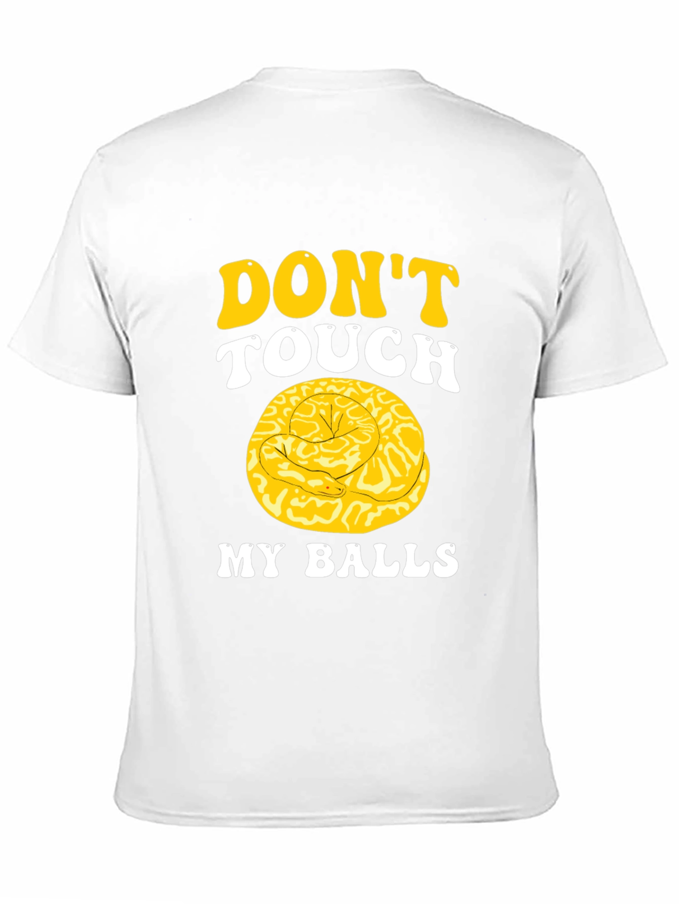 Black Don't Touch My Balls Funny Snake T-Shirt view 11