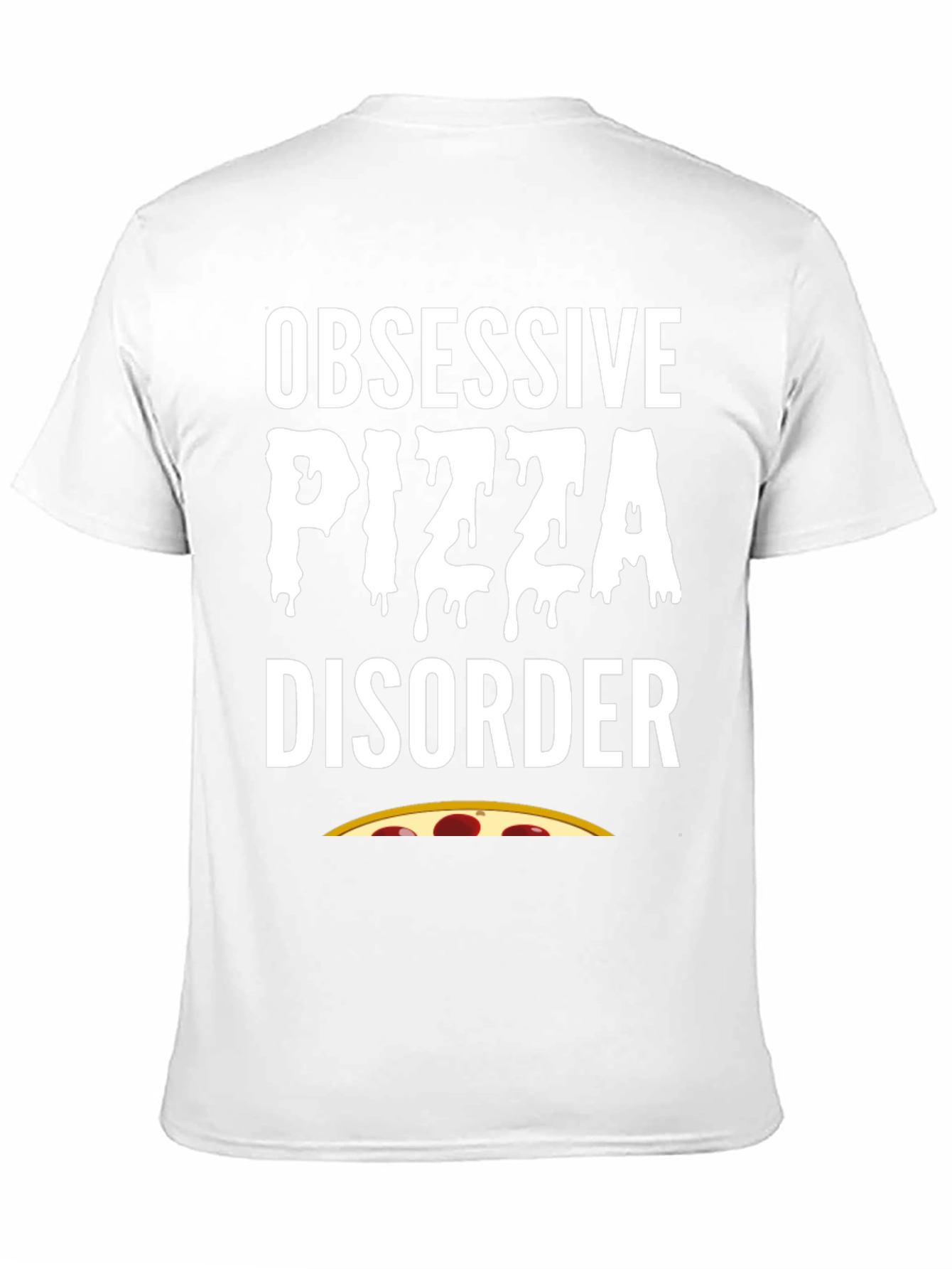 Black Obsessive Pizza Disorder Black T-Shirt view 11