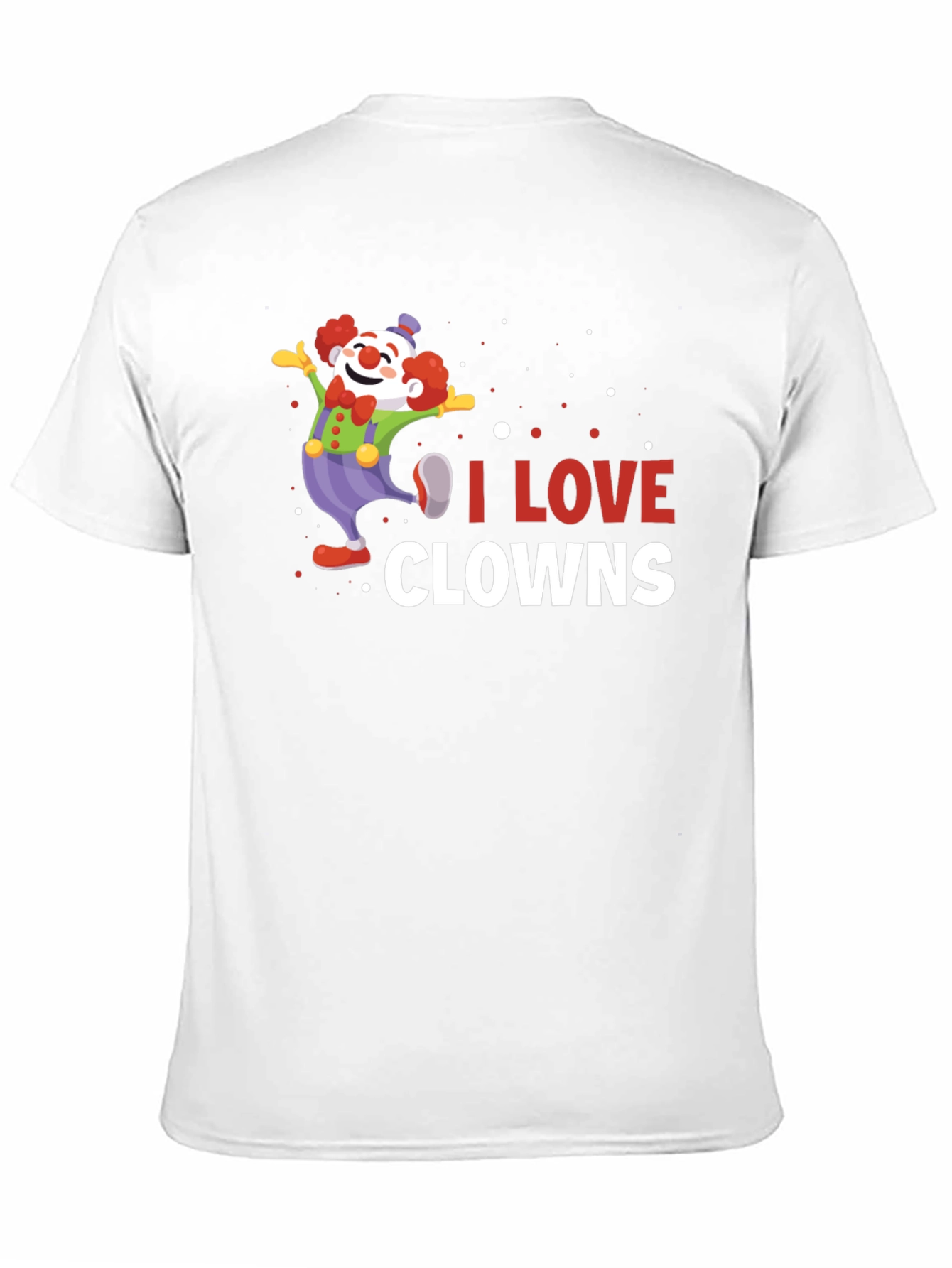 Black I Love Clowns Graphic Tee - Black Cotton T-Shirt view 11