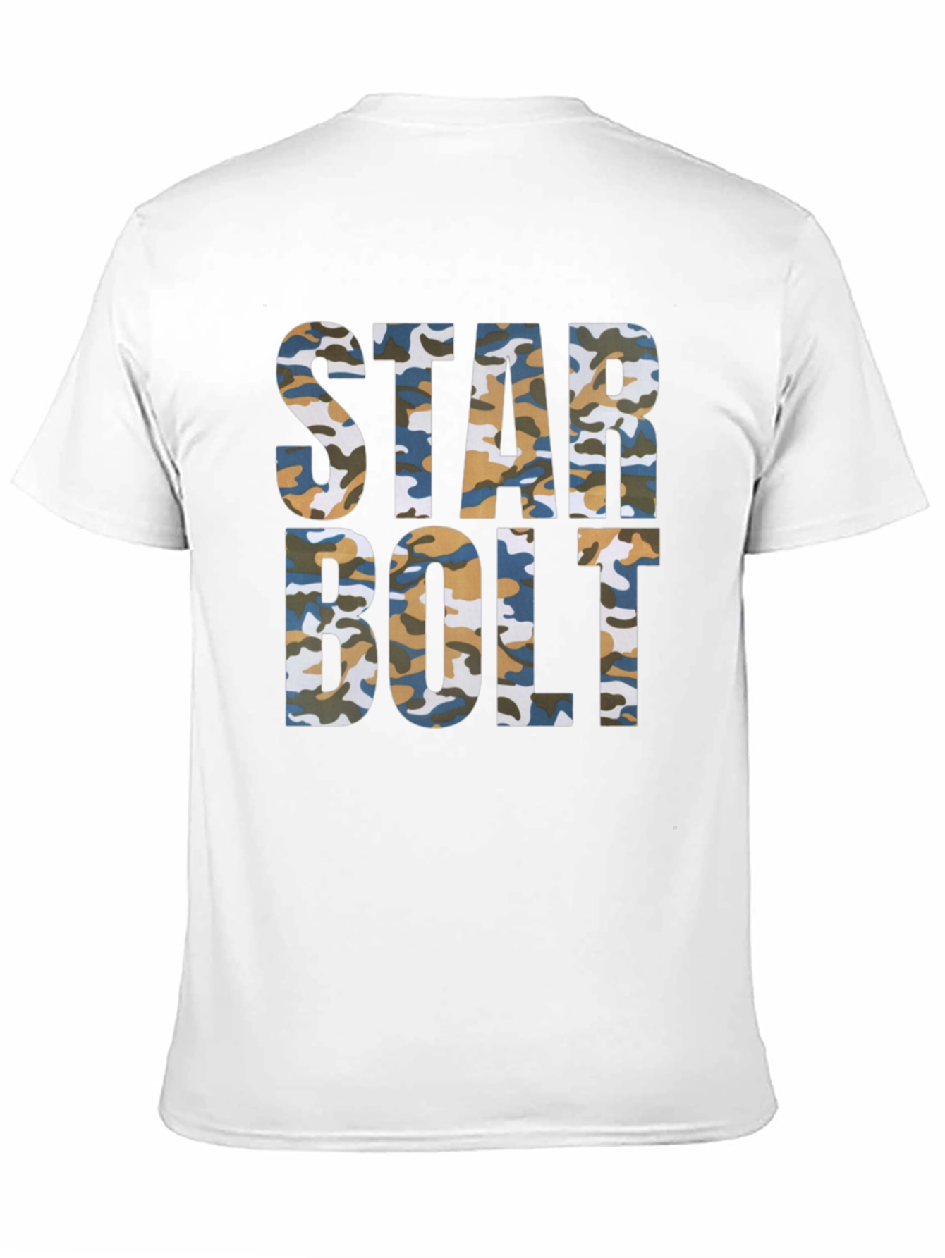 Black Star Bolt Camo Print Black T-Shirt view 11