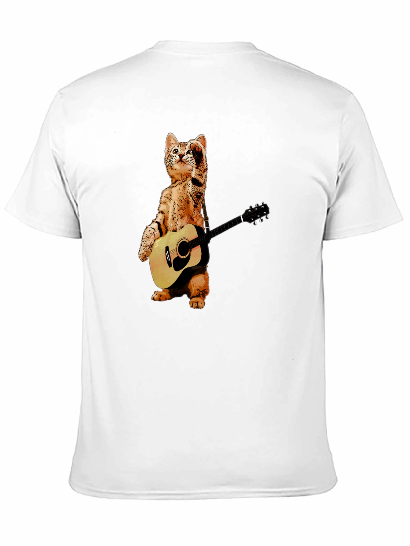Black Cat Playing Guitar T-Shirt view 11