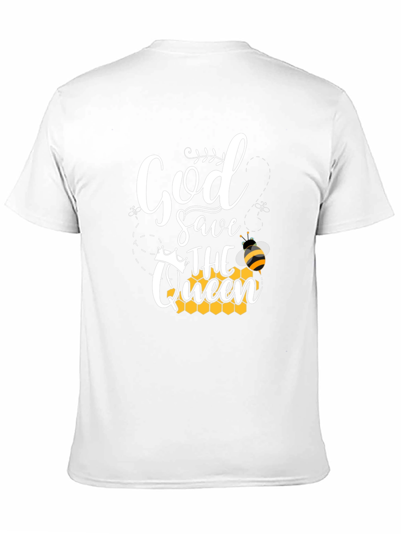 Black God Save The Queen Bee T-Shirt view 11