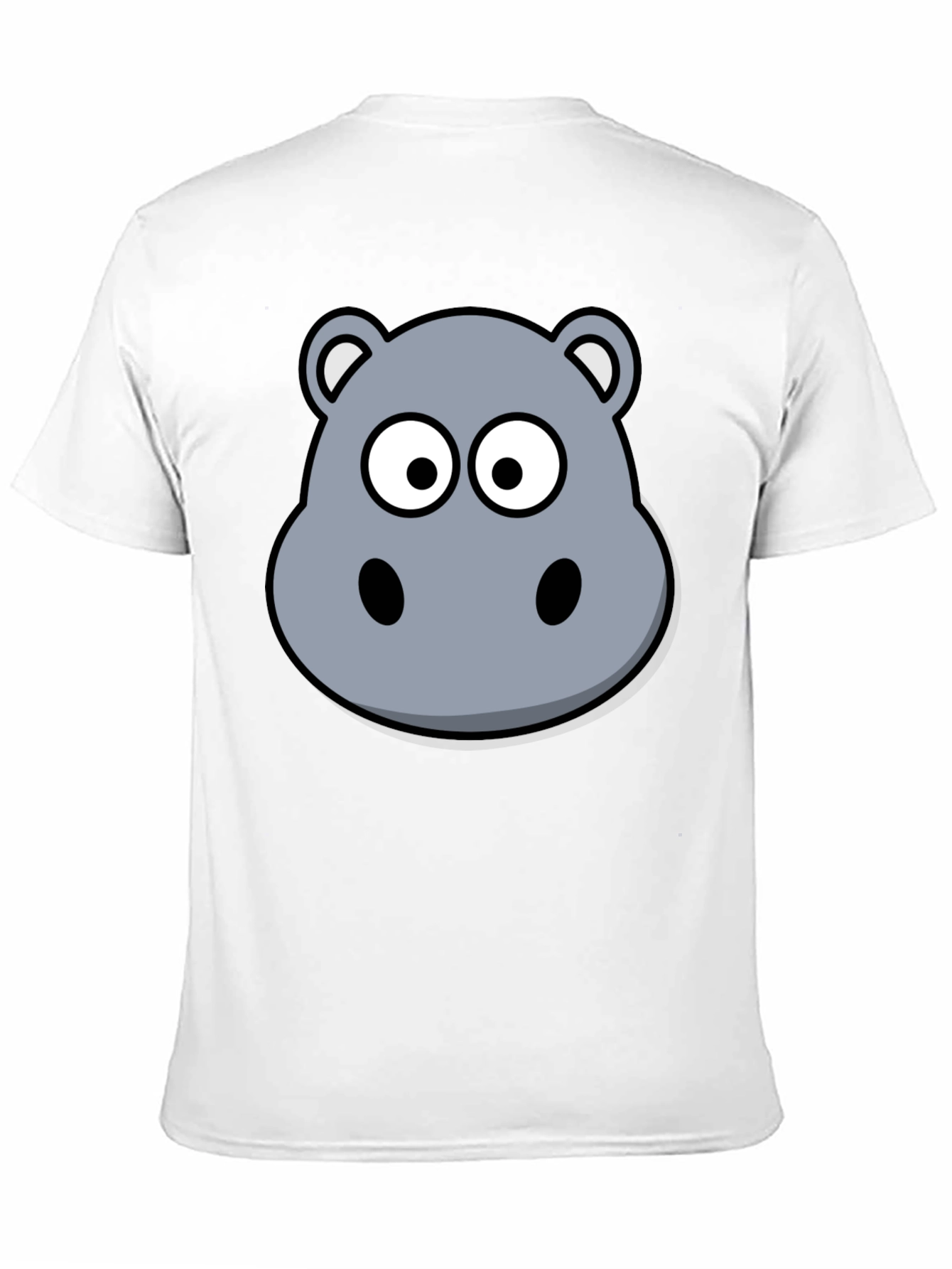 Black Hippo Graphic Print Black T-Shirt view 11
