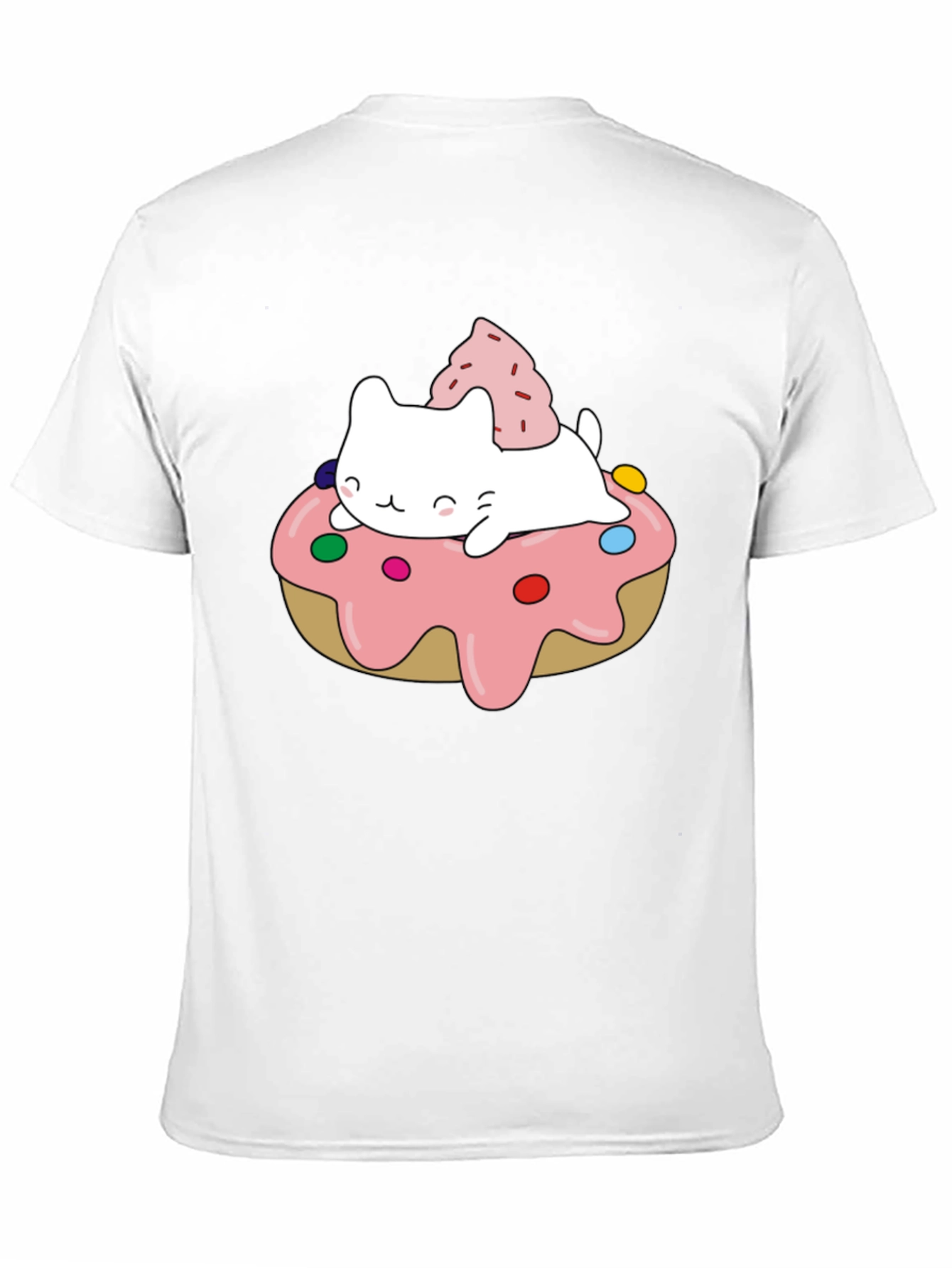 Black Cute Cat Donut T-Shirt - Sweet Style view 11
