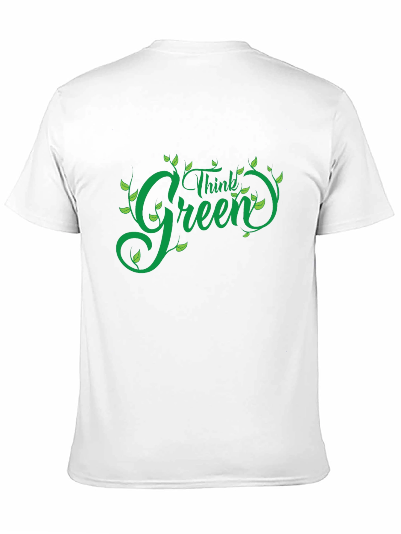 Black Think Green T-Shirt - Eco Friendly Design view 11