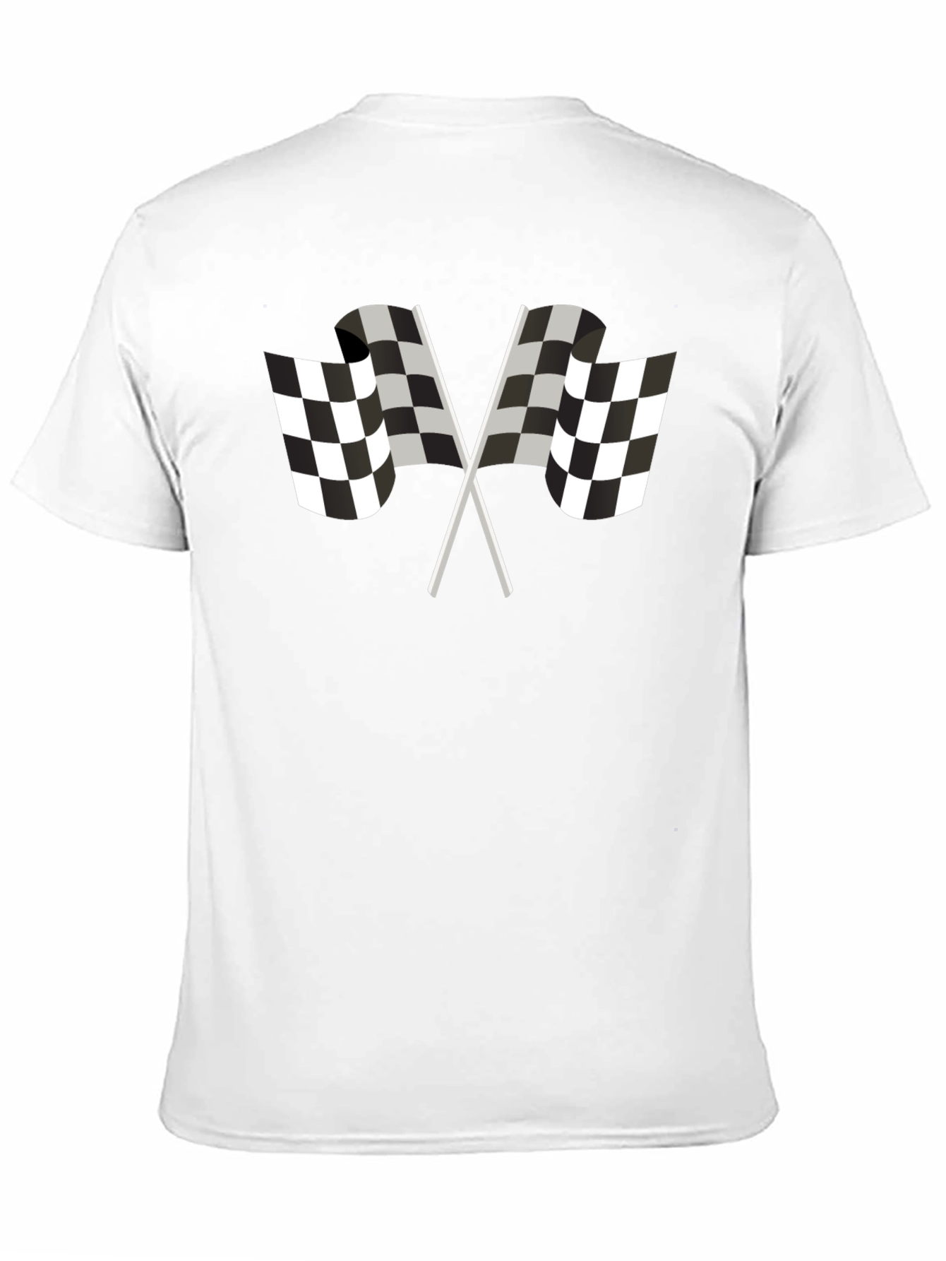 Black Checkered Flag Graphic Tee - Motorsport Racing Fan Shirt view 11