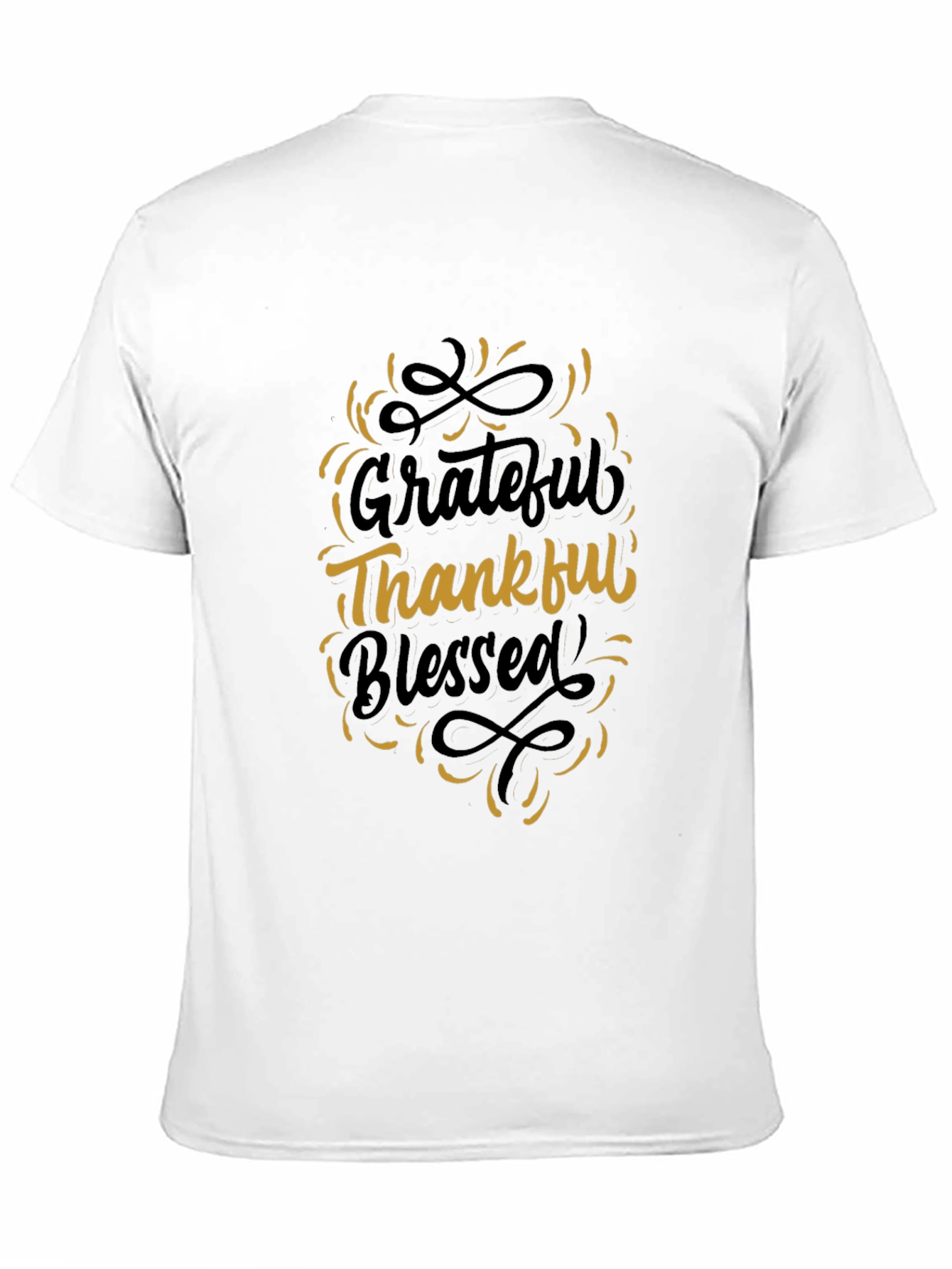 Black Grateful Thankful Blessed Graphic T-Shirt view 11