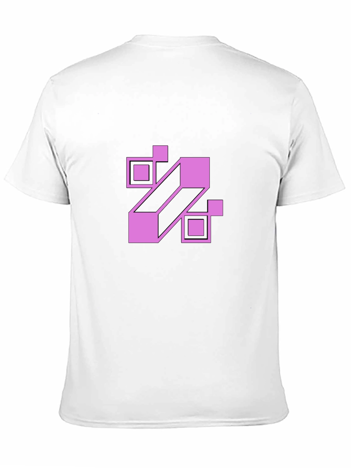 Black Geometric Pink Graphic Black T-Shirt view 11