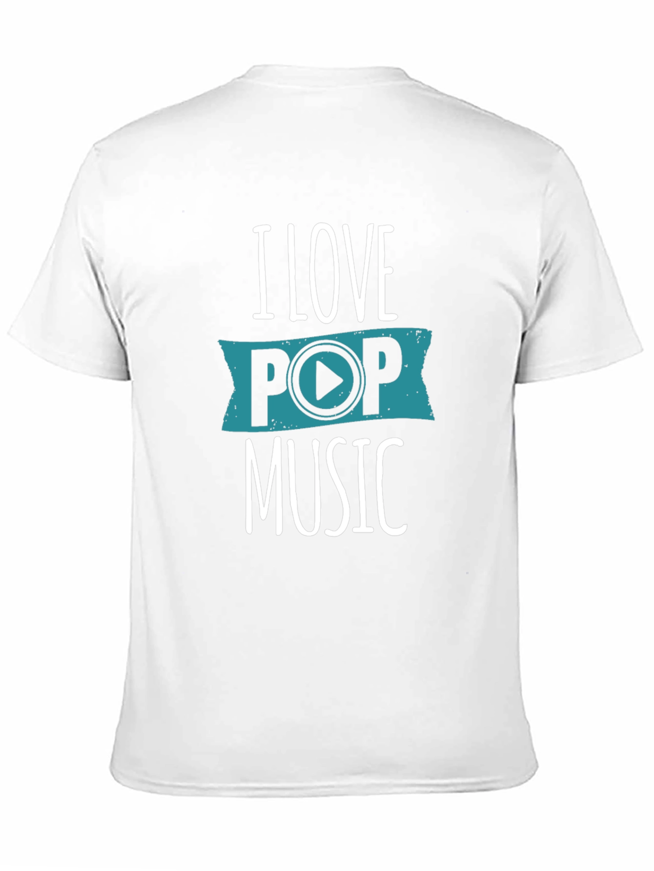 Black I Love Pop Music Graphic T-Shirt - Black view 11