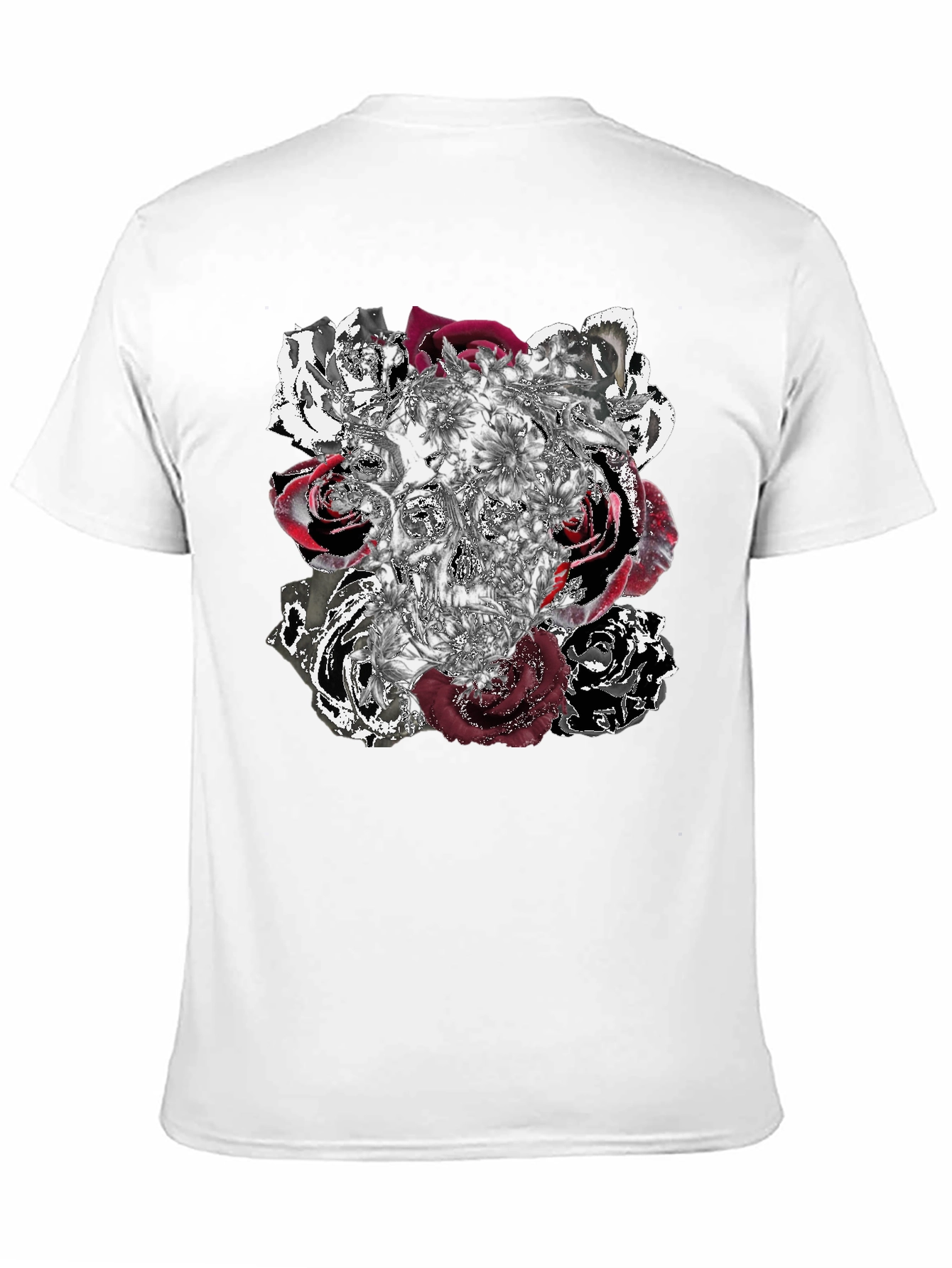 Black Skull Roses Graphic Tee - Unique Design view 11