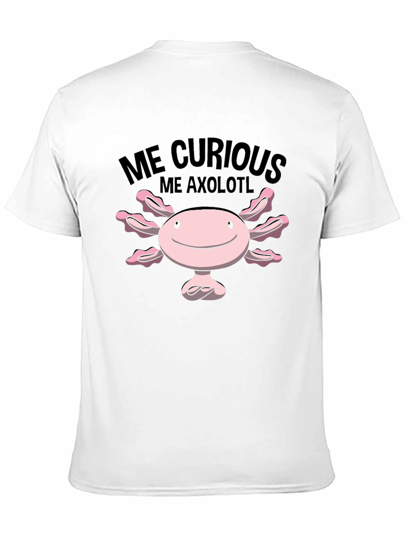 Black Me Curious Me Axolotl Graphic Tee - Black view 11