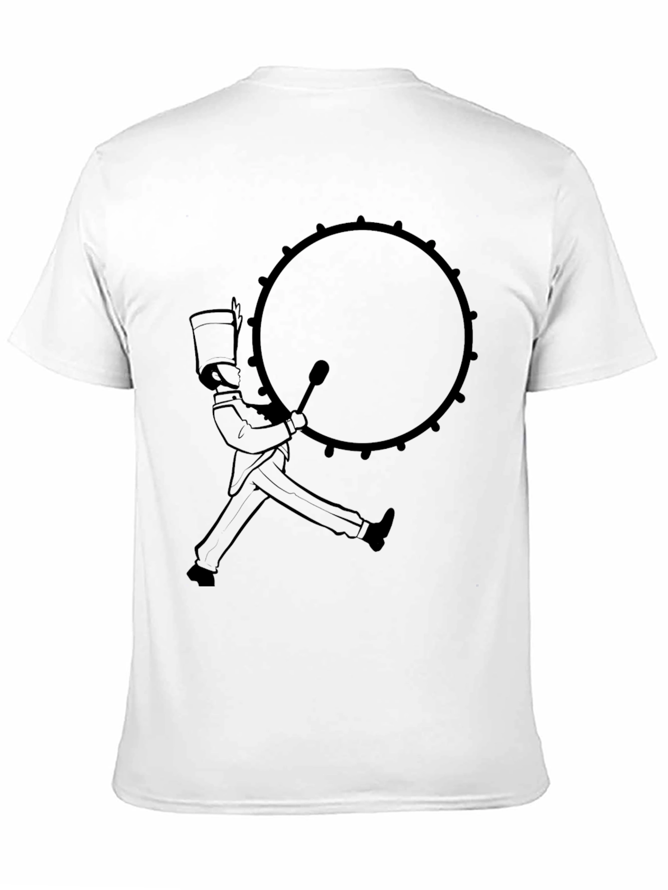 Black Marching Band Drummer T-Shirt view 11