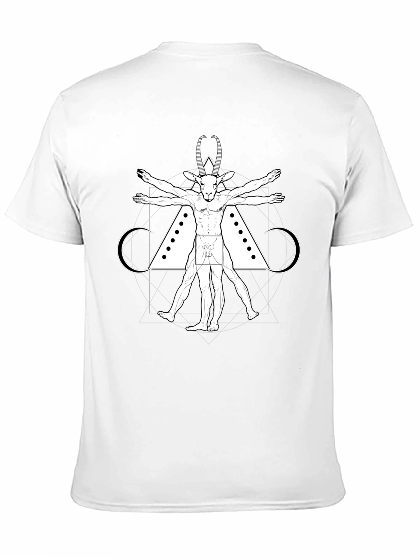 Black Vitruvian Goat Tee - Occult Style view 11