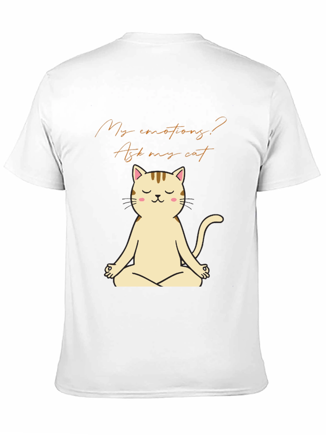 Black Meditating Cat T-Shirt - Ask My Cat view 11