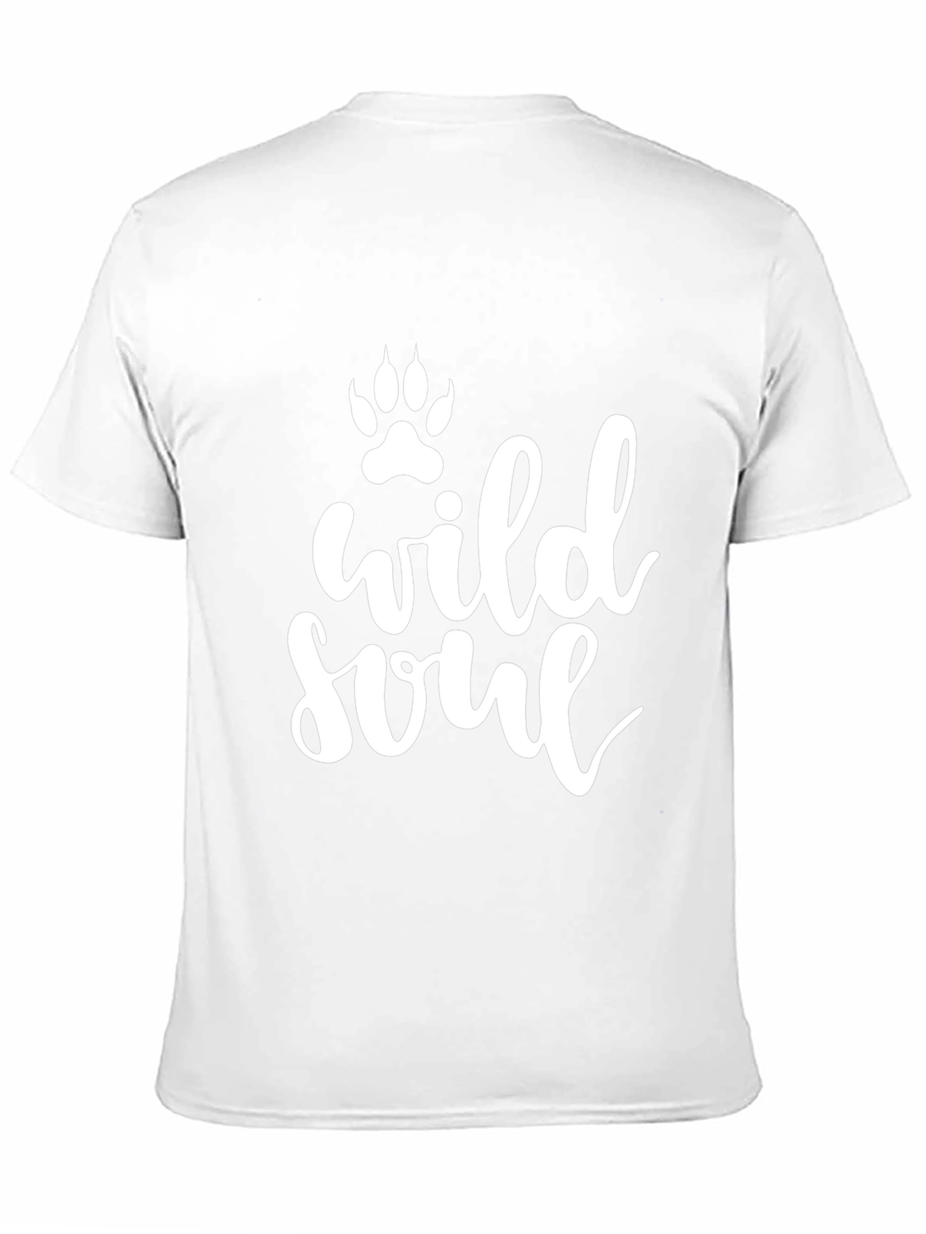 Black Wild Soul Paw Print Graphic Tee - Unisex Black T-Shirt view 11