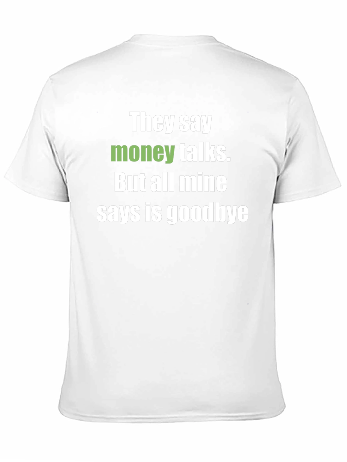 Black Money Talks Funny Graphic Tee view 11
