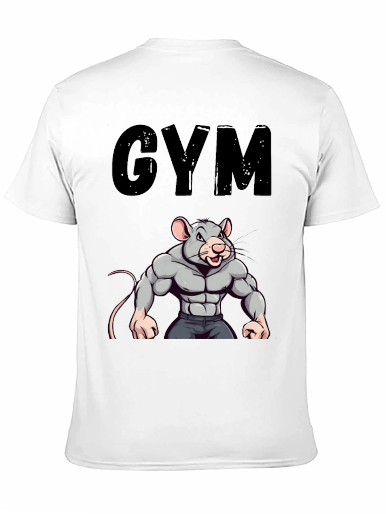 Black Gym Rat T-Shirt - Funny Workout Tee view 11