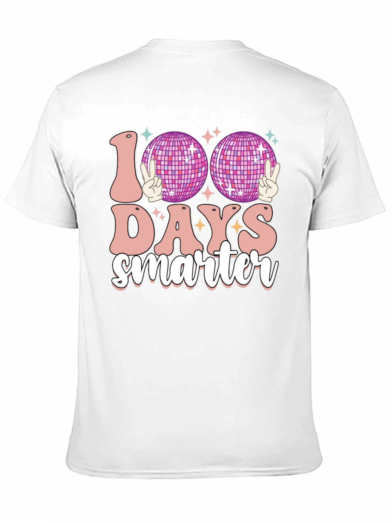 Black 100 Days Smarter Disco Ball T-Shirt view 11