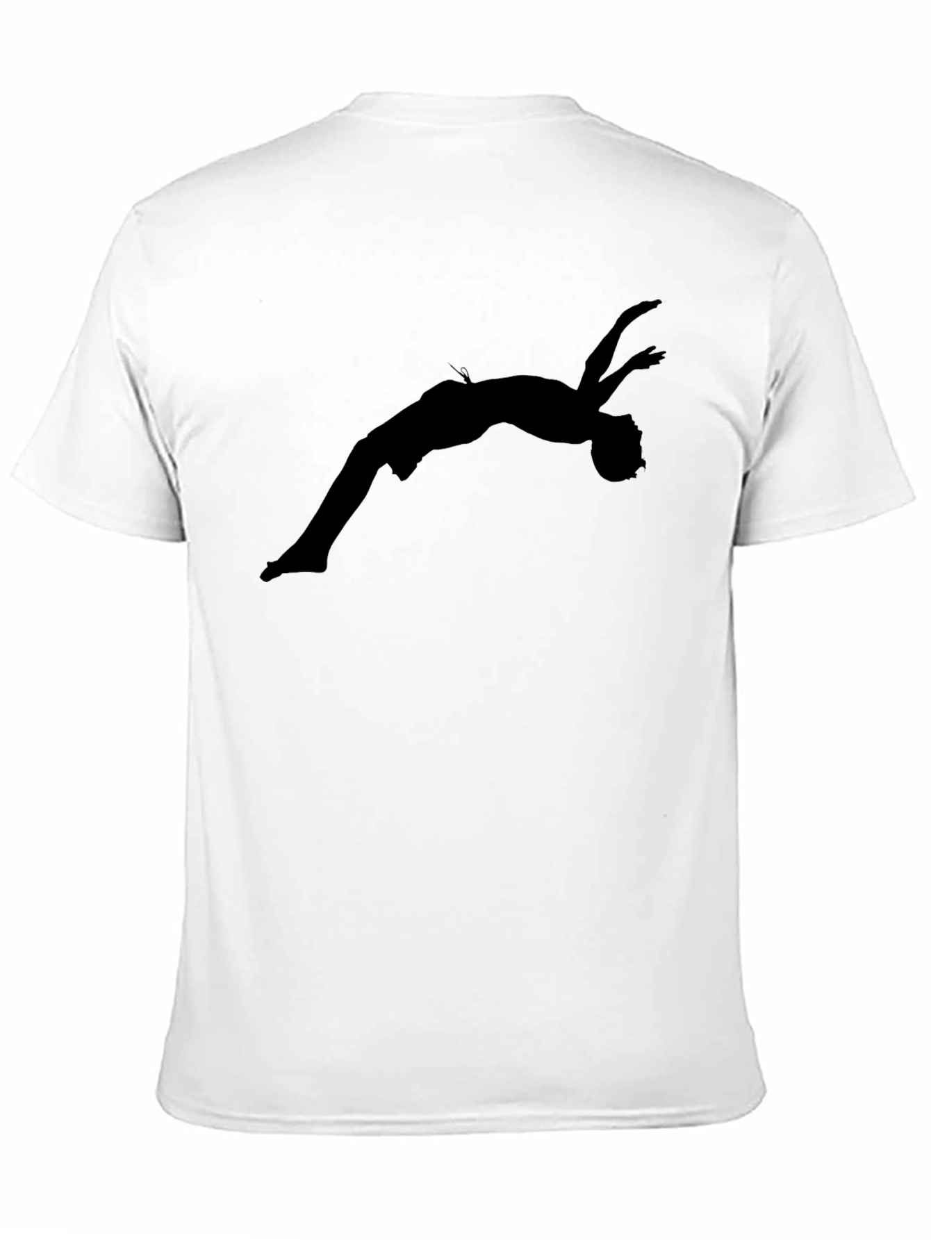 Black Black T-Shirt with Acrobat Silhouette Graphic view 11